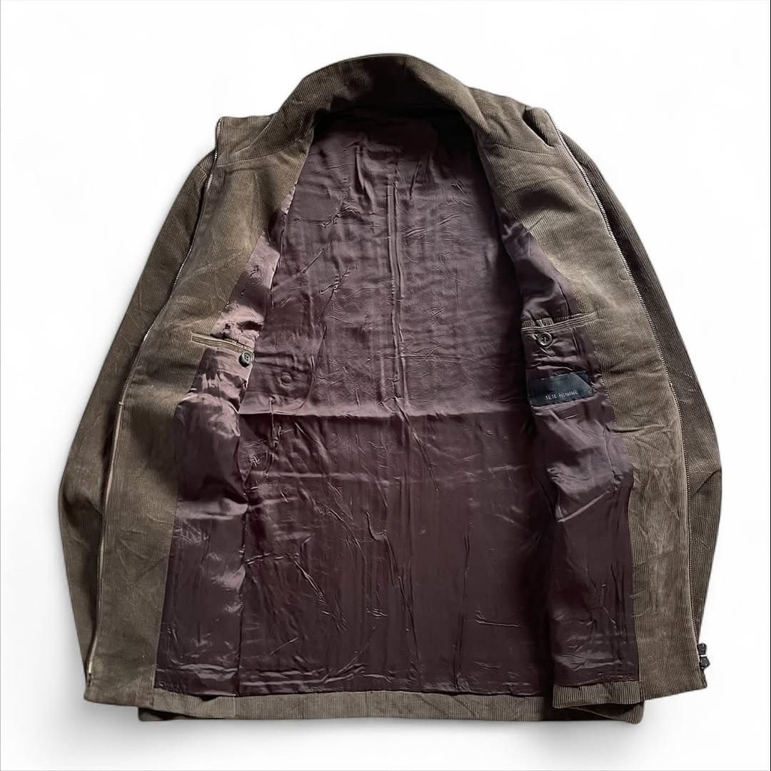 Issey Miyake TETE HOMME Hidden Pocket Corduroy Jacket Size US L / EU 52-54 / 3 - 10 Thumbnail