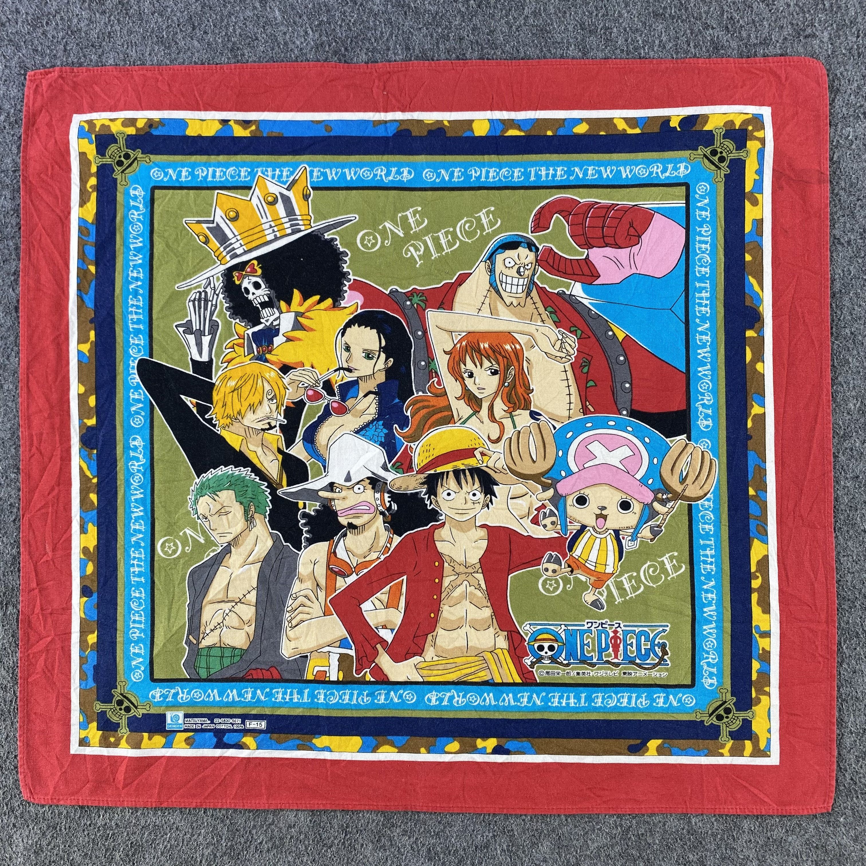 Anime × Japanese Brand One Piece Handkerchief/Neckerchief/Bandana HC822 Size ONE SIZE - 1 Thumbnail