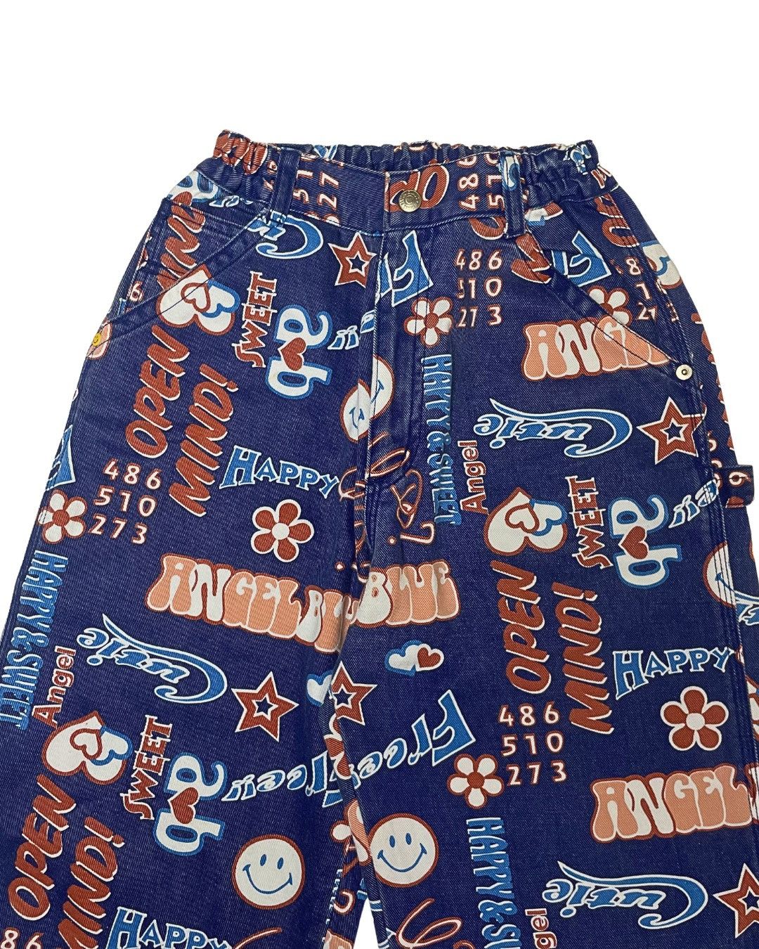 Angel Blue The Rainbow-Pop Graffiti Monogram Carpenter Jeans Size 25" / US 0 / IT 36 - 6 Thumbnail