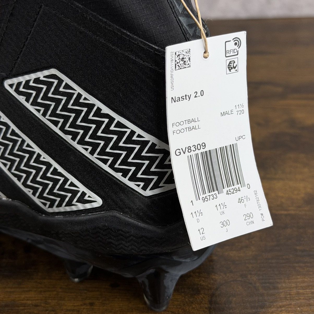 Adidas NEW adidas Nasty Fly 2.0 Black Metallic GV8309 Sz 12 Cleats Size US 12 / EU 45 - 3 Thumbnail