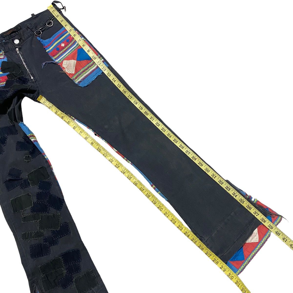 Undercover SS03 Undercover Scab Ethnic Patchwork Flare Pants Size US 29 - 19 Thumbnail