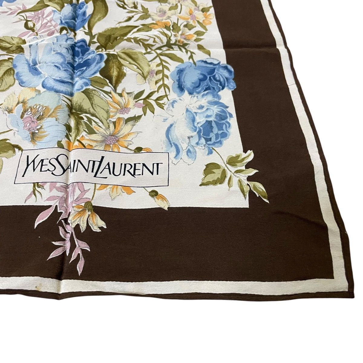 Yves Saint Laurent ysl floral silk scarf Size ONE SIZE - 2 Thumbnail