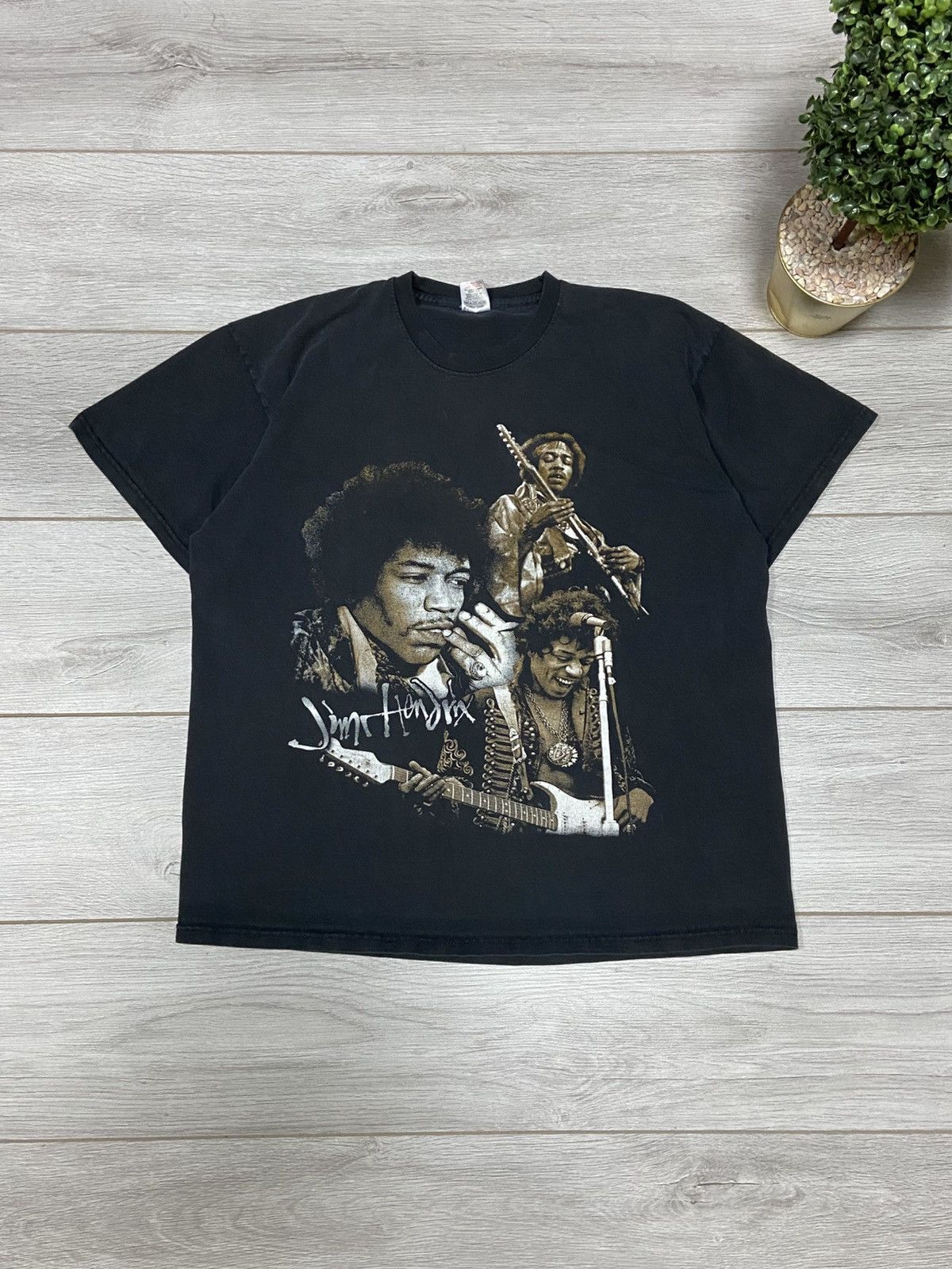 Vintage Jimi Hendrix vintage t-shirt big print Size US XL / EU 56 / 4 - 1 Thumbnail
