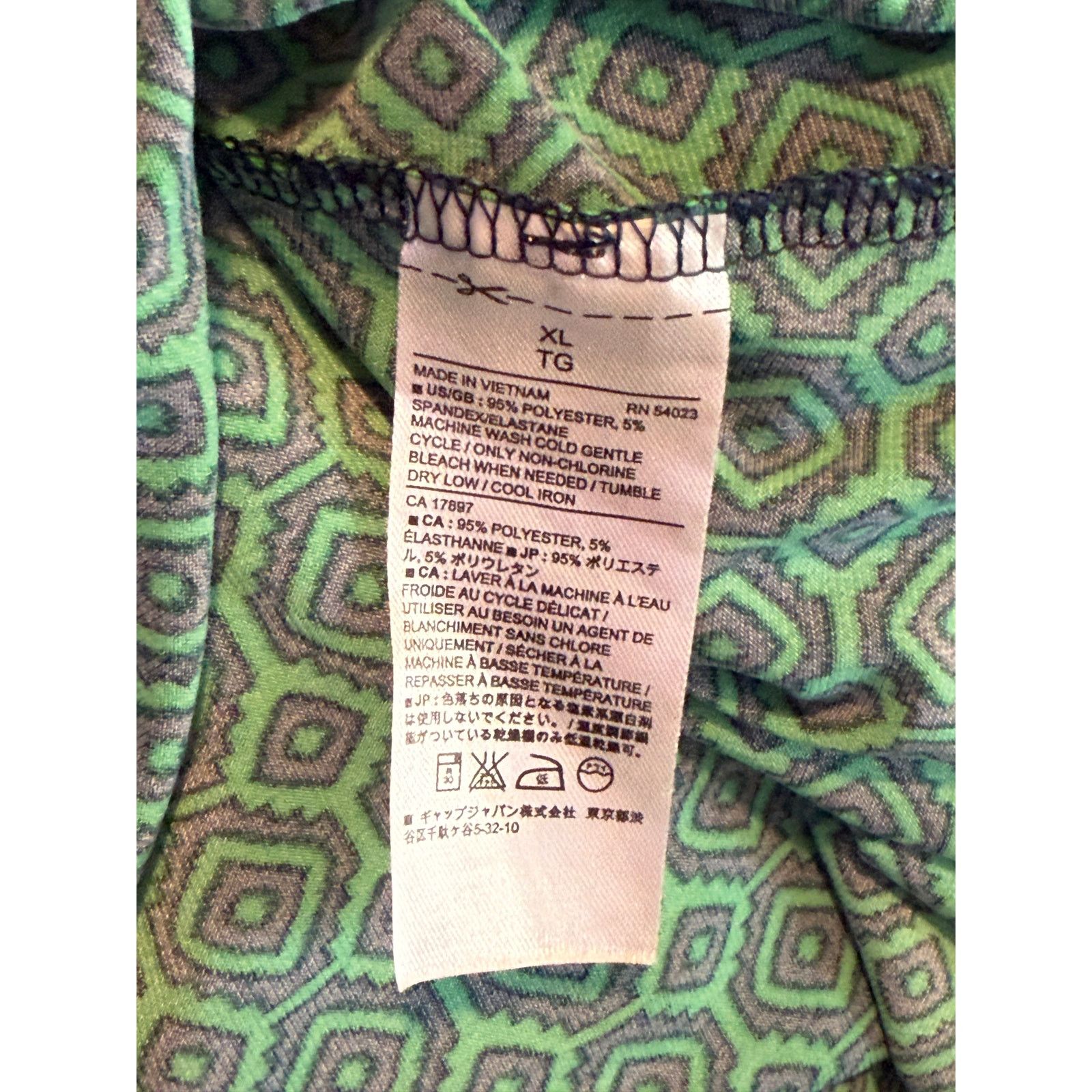 Banana Republic Banana Republic Dress Women X Large Green Maxi Geometric Size XL / US 12-14 / IT 48-50 - 6 Thumbnail