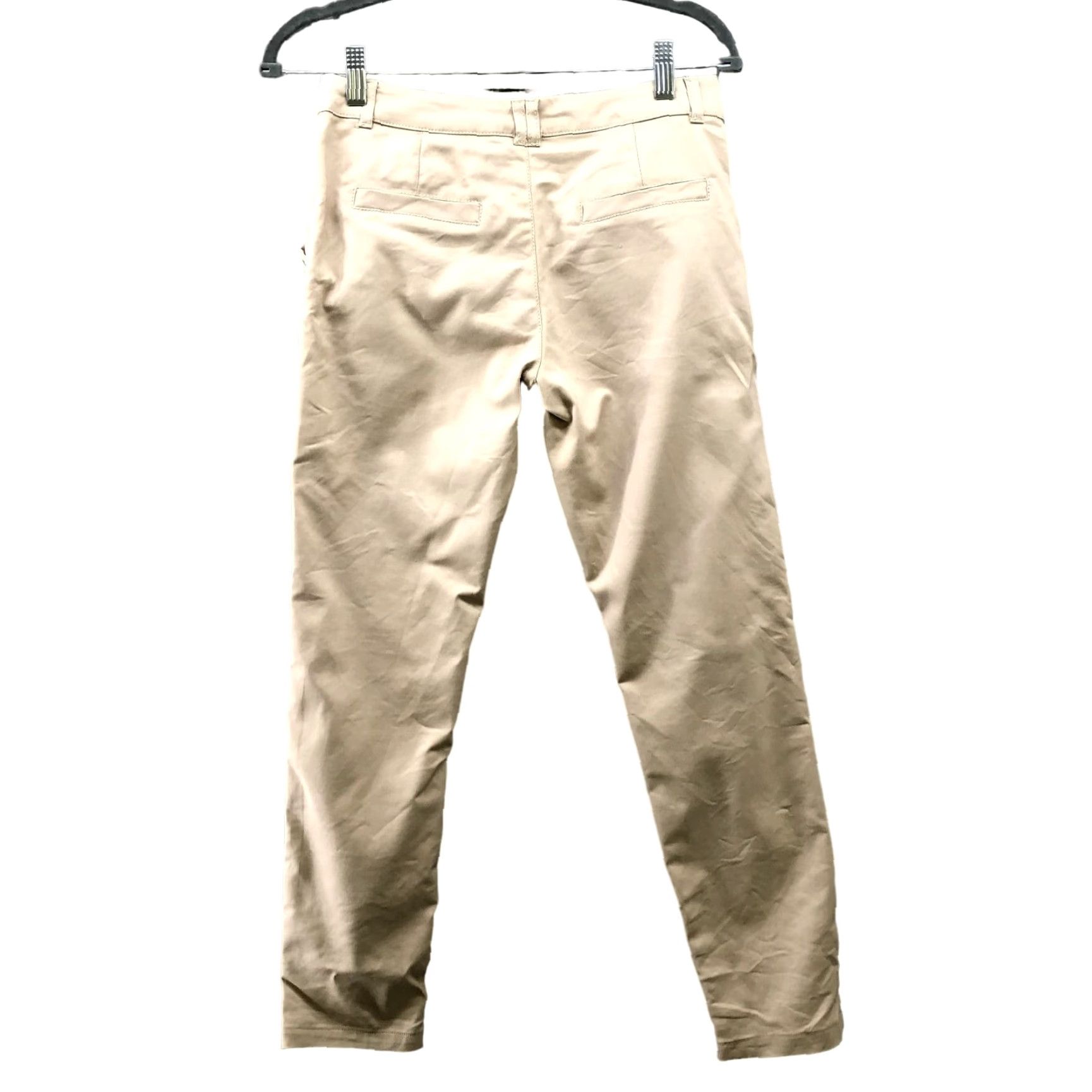 Zara Zara Skinny Pants 28 Beige Cotton Blend Low Rise Ankle Zip Fly Flat Front Lightweight Womens Size 28" / US 6 / IT 42 - 2 Thumbnail