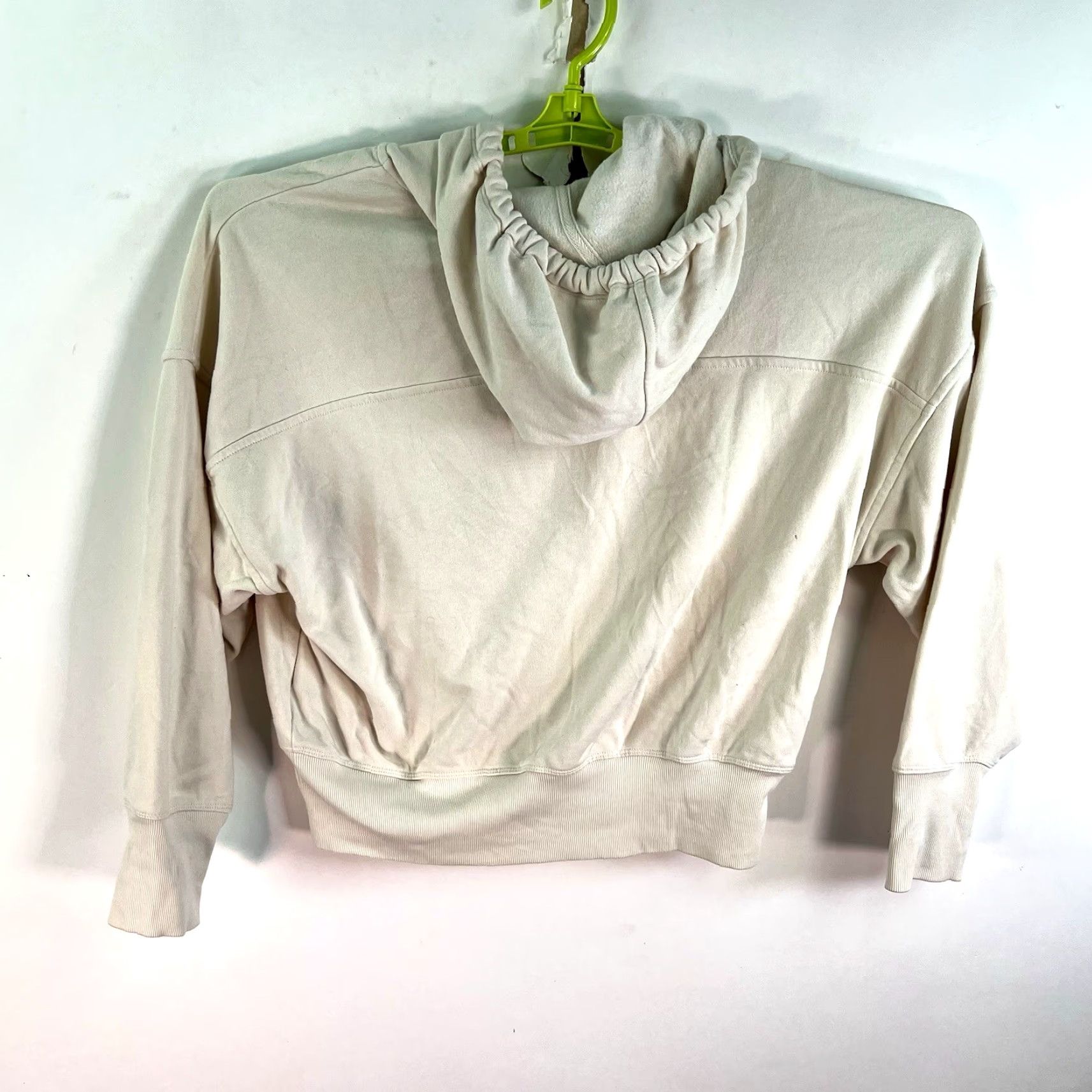 Vintage Get After It Sweatshirt Women M Ivory 1/2 Zip Hooded Fleece Angel Activewear Winter Gym Womens Size M / US 6-8 / IT 42-44 - 4 Thumbnail
