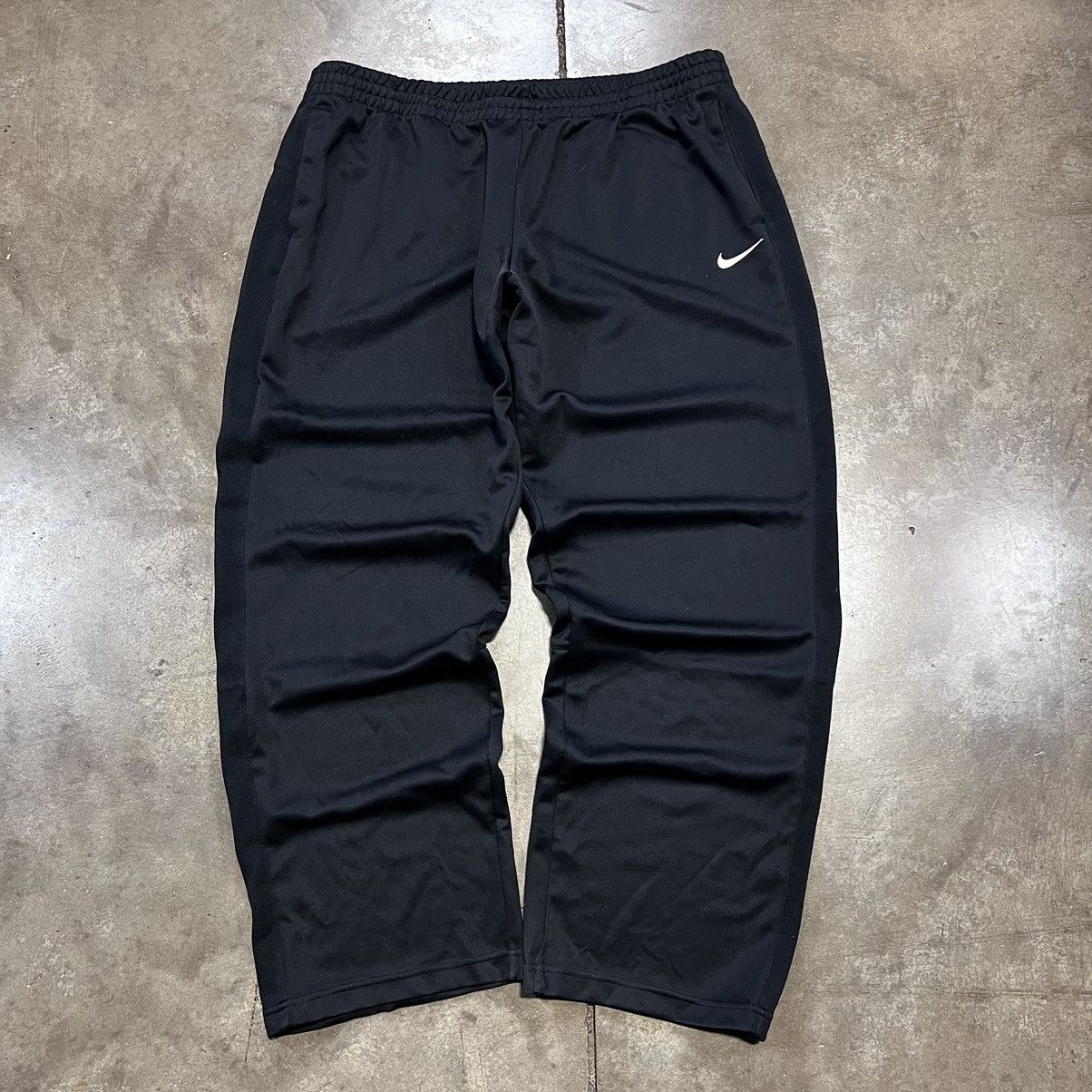 Nike × Vintage Vintage Nike Mini Swoosh Sweatpants Wide Leg Baggy Drill Y2K Size US 36 / EU 52 - 1 Thumbnail