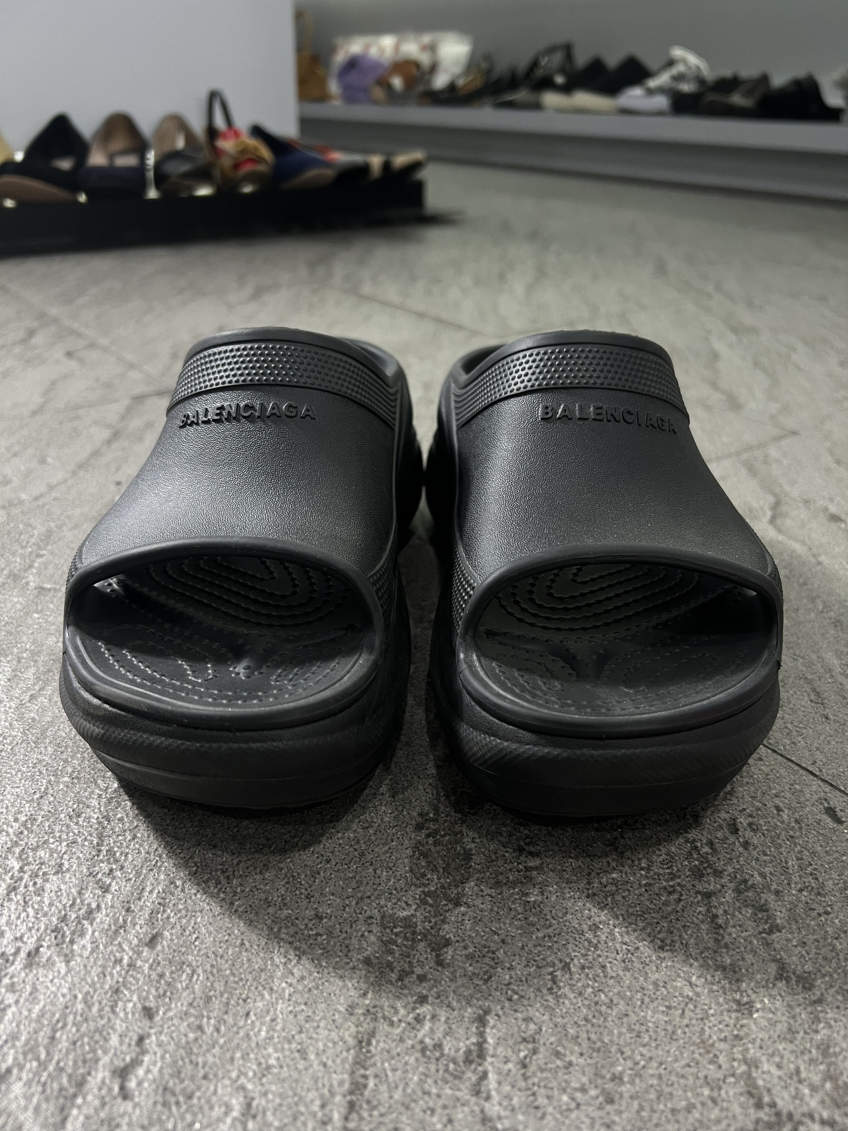 Balenciaga Balenciaga x Crocs Platform Slides Black EU38 Size US 8 / IT 38 - 5 Thumbnail