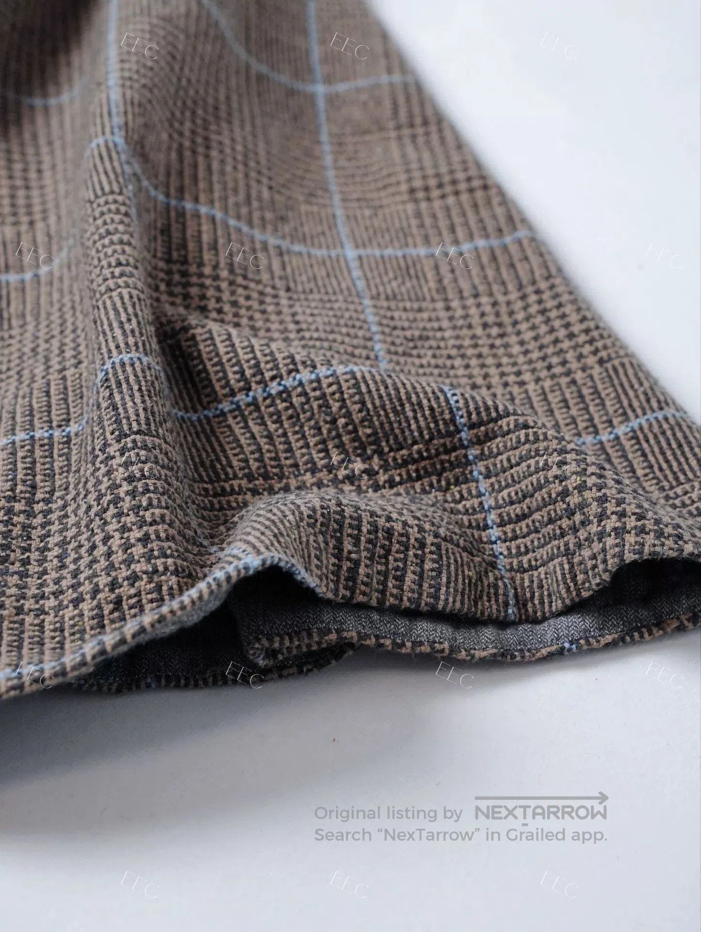 45rpm Brown Checkered Umbrella Skirt. Size 26" / US 2 / IT 38 - 7 Thumbnail