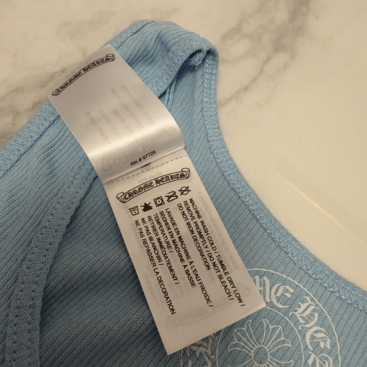 Chrome Hearts CHROME HEARTS BABY BLUE TANK TOP XL 🚫READ DESCRIPTION🚫 Size US XL / EU 56 / 4 - 5 Thumbnail
