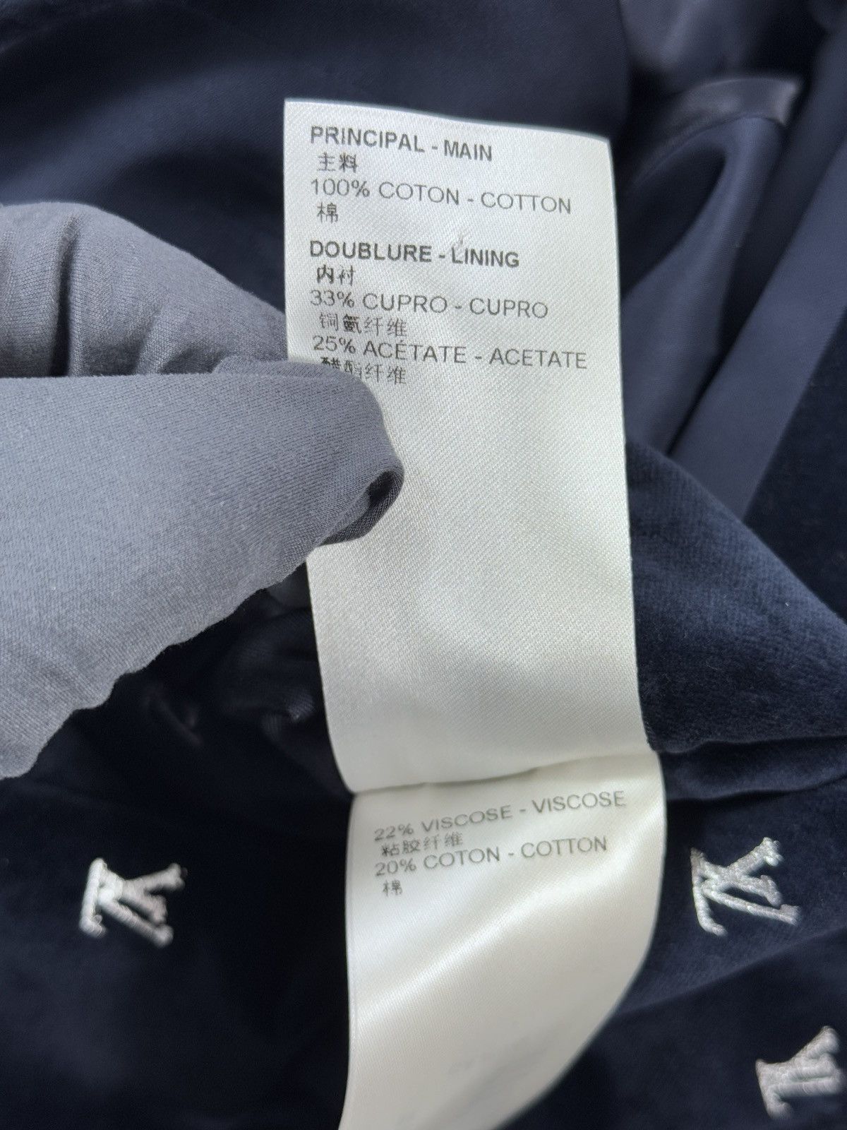 Louis Vuitton VELVET LOGO PRINT ZIP UP JACKET RARE Size US XL / EU 56 / 4 - 10 Thumbnail
