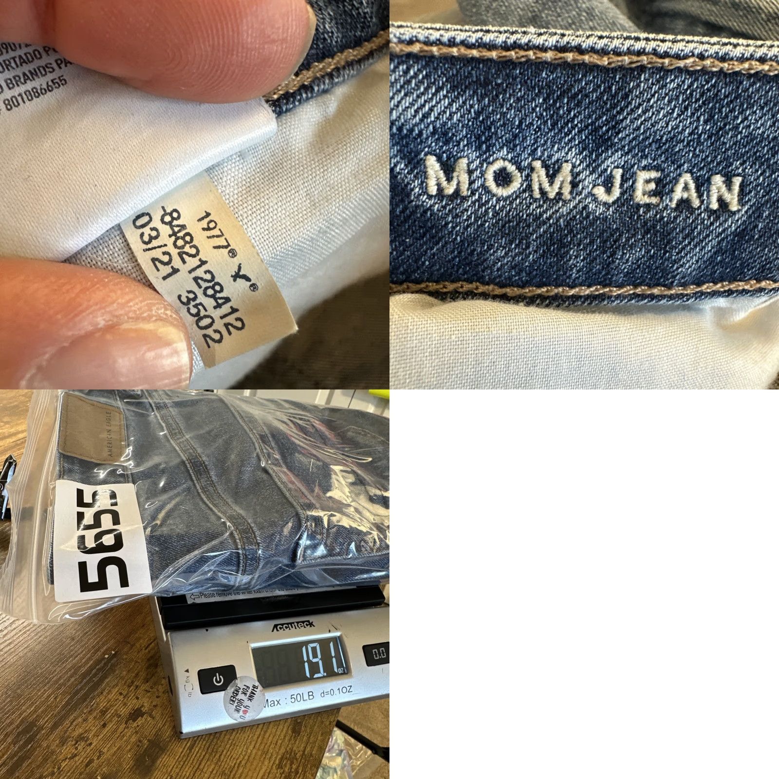 American Eagle Outfitters American Eagle Jeans Womens Size 8 Reg Blue Mom Jean Stretch Denim High Rise Size 30" / US 8 / IT 44 - 8 Thumbnail