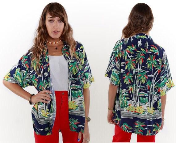 Designer Soft 80s Hawaiian Duke Button up Shirt - Vintage Size S / US 4 / IT 40 - 1 Thumbnail