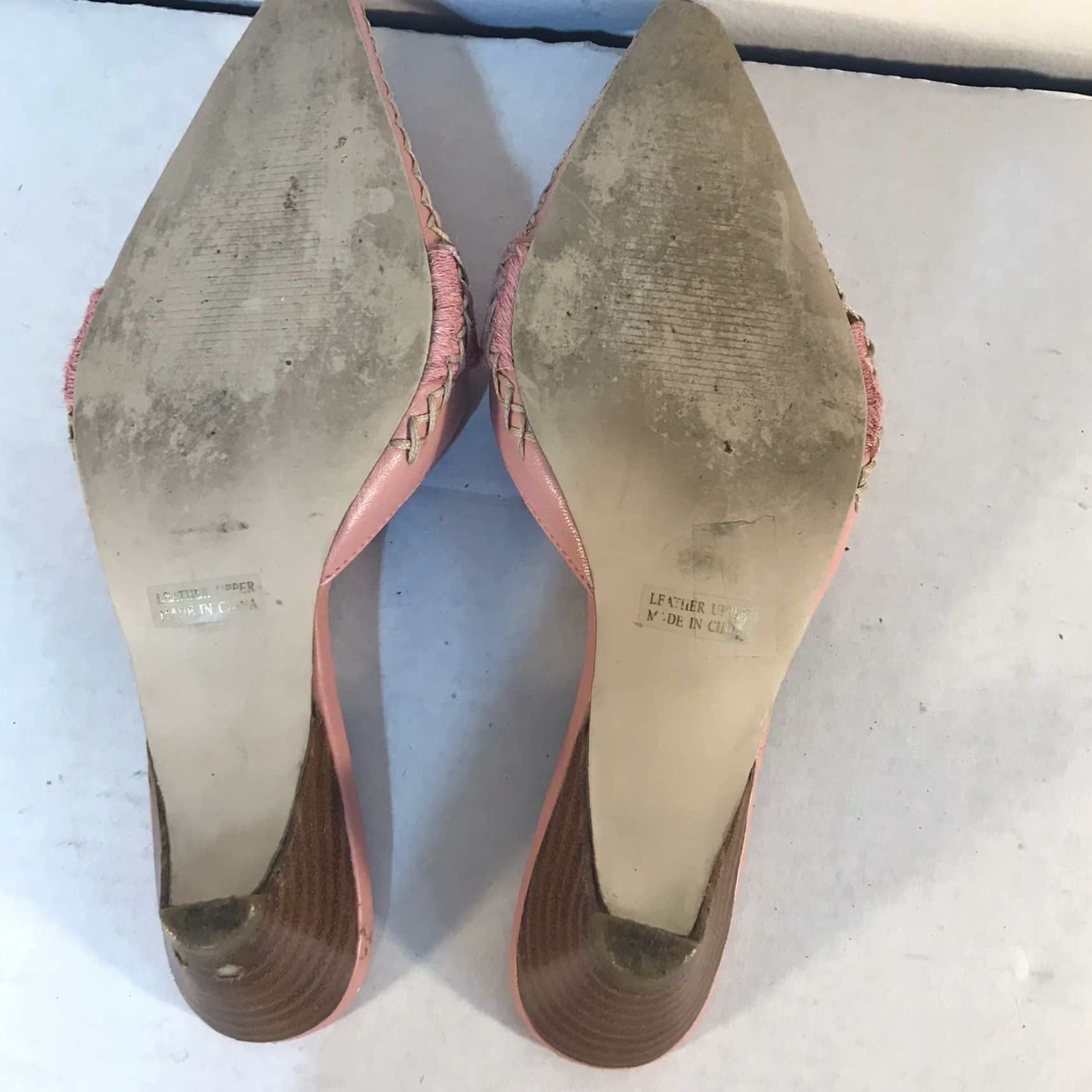 Vintage YELLOWBOX Pink Leather Kitten Heels Womens Size 7 with Faux Fur & Buckle Detail Size US 7 / IT 37 - 5 Thumbnail