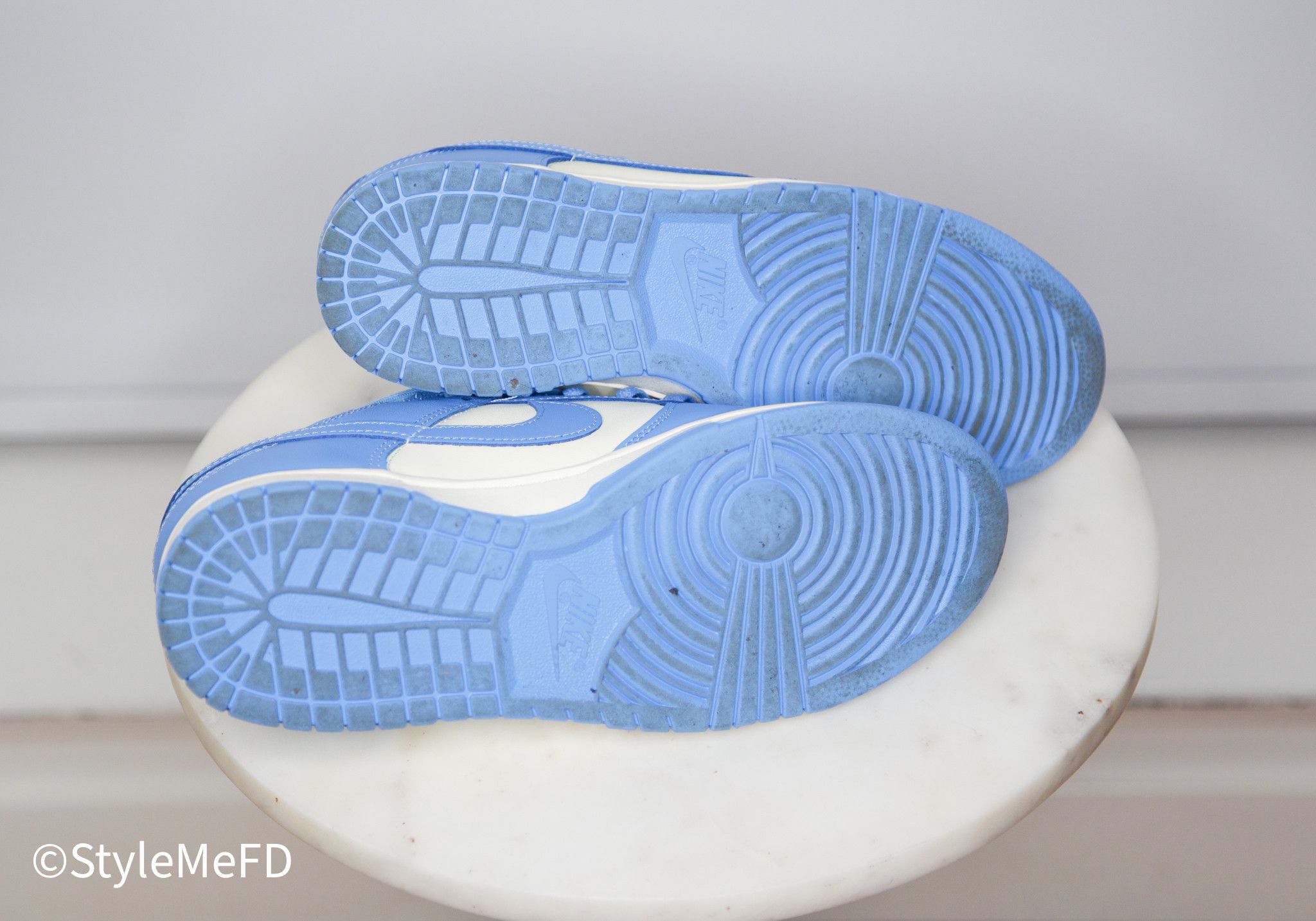 Nike NIKE OFF-WHITE & BLUE DUNK LOW RETRO SNEAKERS Size US 8.5 / EU 41-42 - 5 Thumbnail