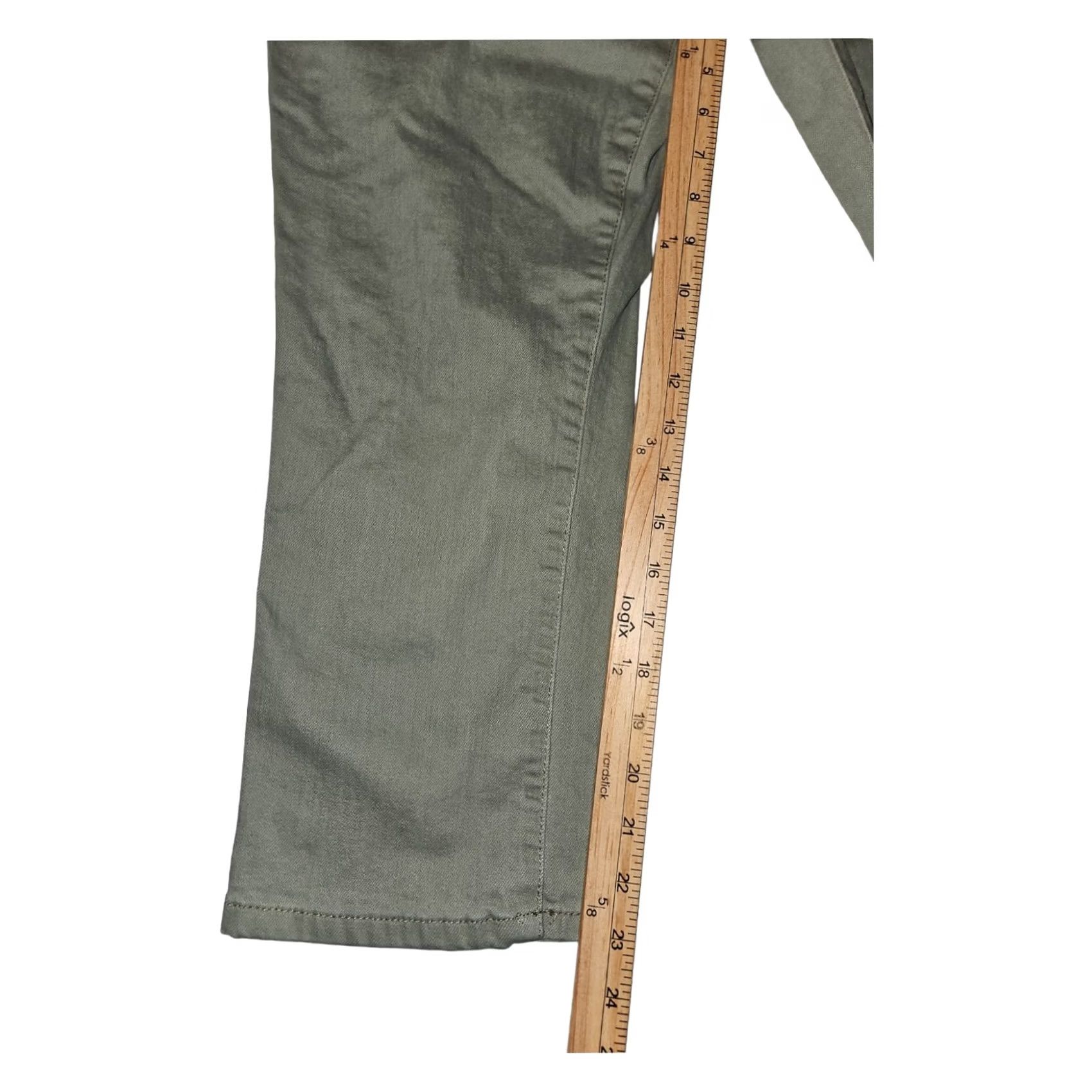 CO Lauren Jeans Co Women's Green Modern Straight Cropped Denim Jeans Size 16 Size 38" / US 16 / IT 52 - 5 Thumbnail