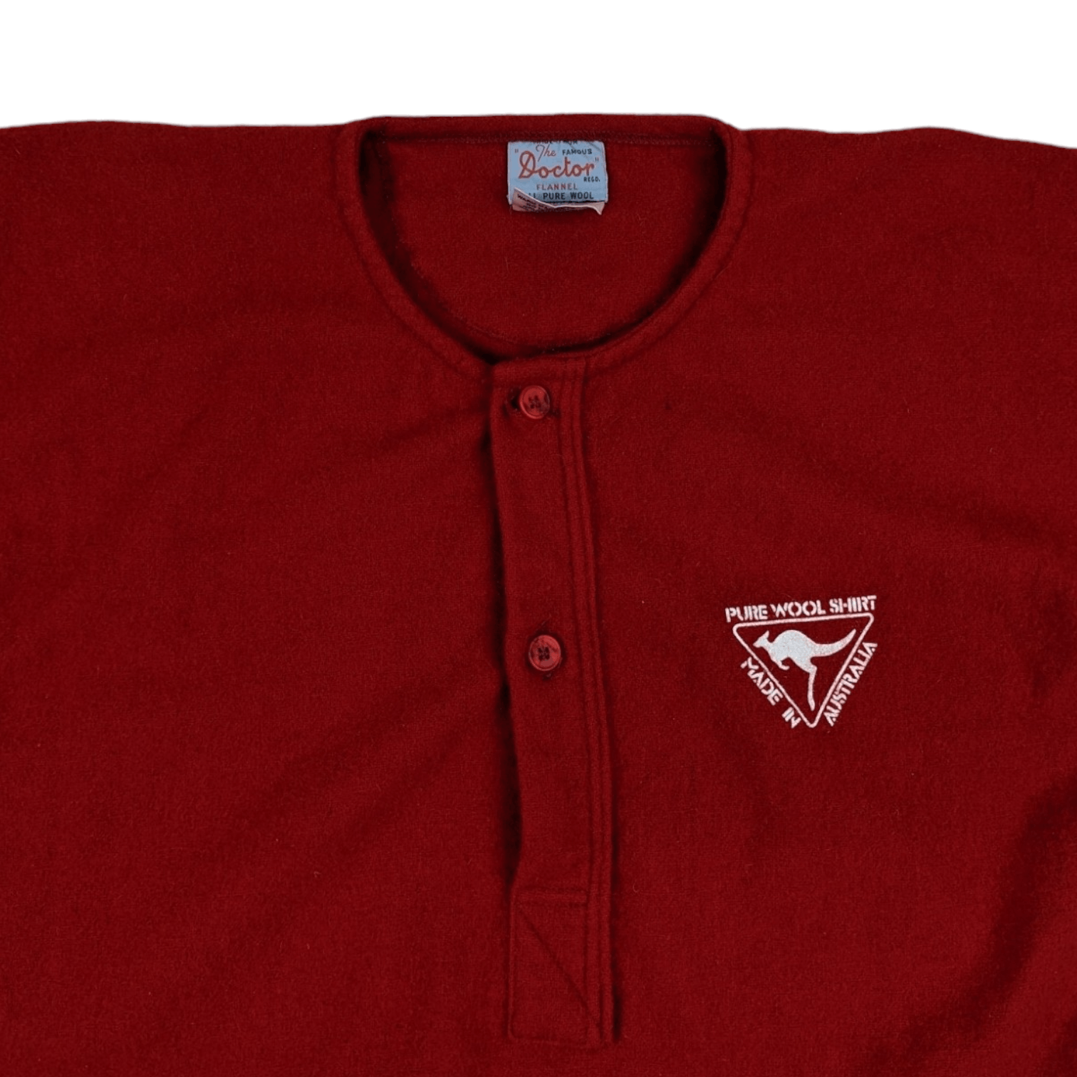 Man Made In Australia Vintage 90's THE DOCTOR Australia Wool Button Up Polo Shirt Size US S / EU 44-46 / 1 - 4 Thumbnail