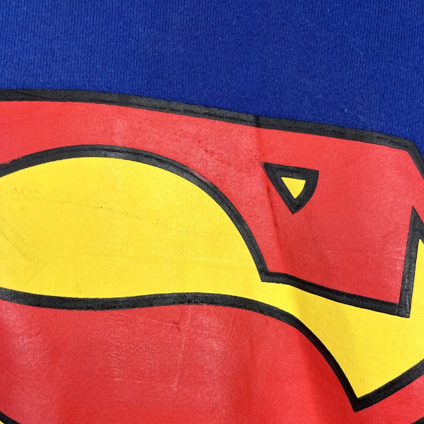 Vintage VINTAGE Superman Hoodie Mens XL Blue Sweatshirt Comics Superhero Y2K Graphic Print Hooded Pullover Size US XL / EU 56 / 4 - 5 Thumbnail