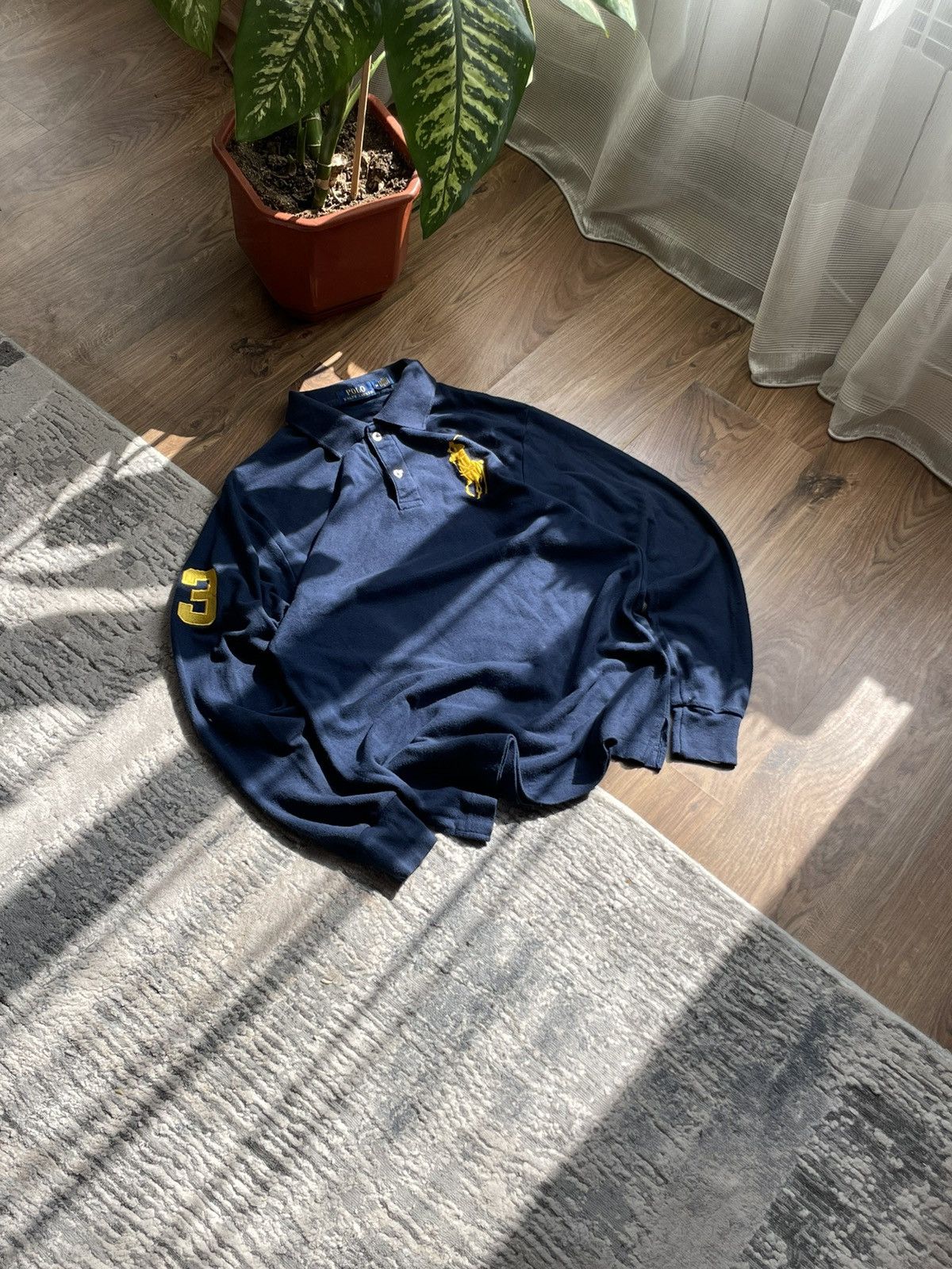 Polo Ralph Lauren × Vintage Vintage long-sleeve polo Ralf Lauren Chief Keef style Size US M / EU 48-50 / 2 - 2 Thumbnail