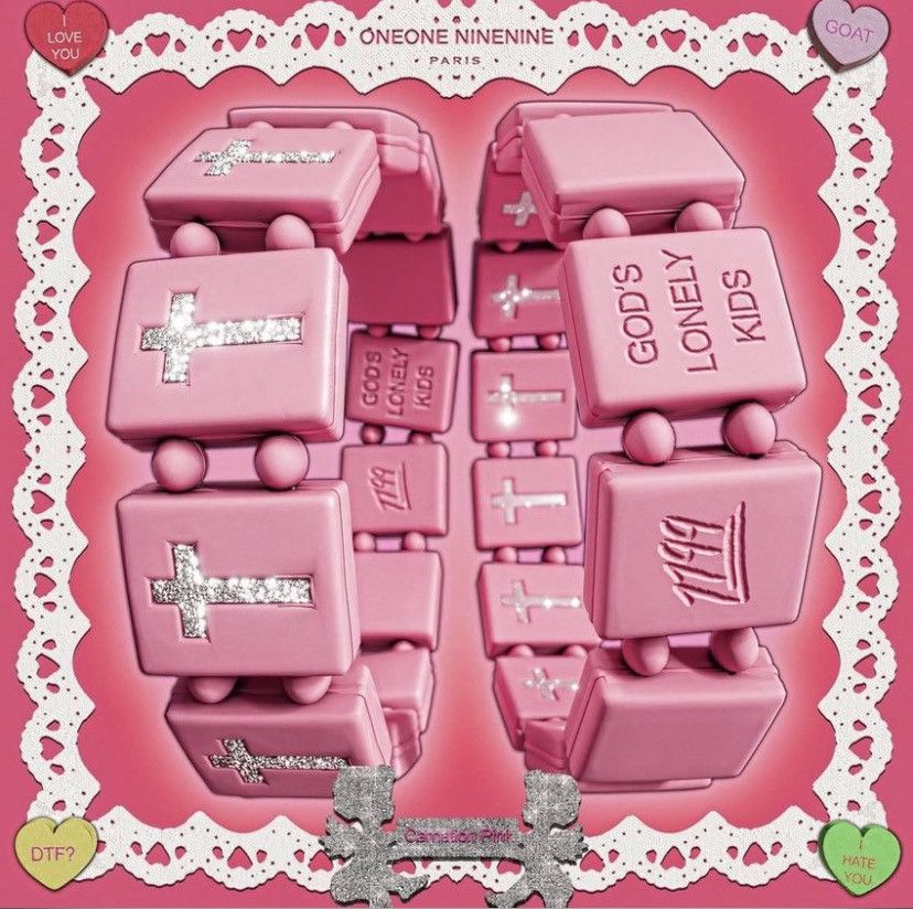 1199 Bazo1199 Pink cross bracelet Size ONE SIZE - 8 Thumbnail