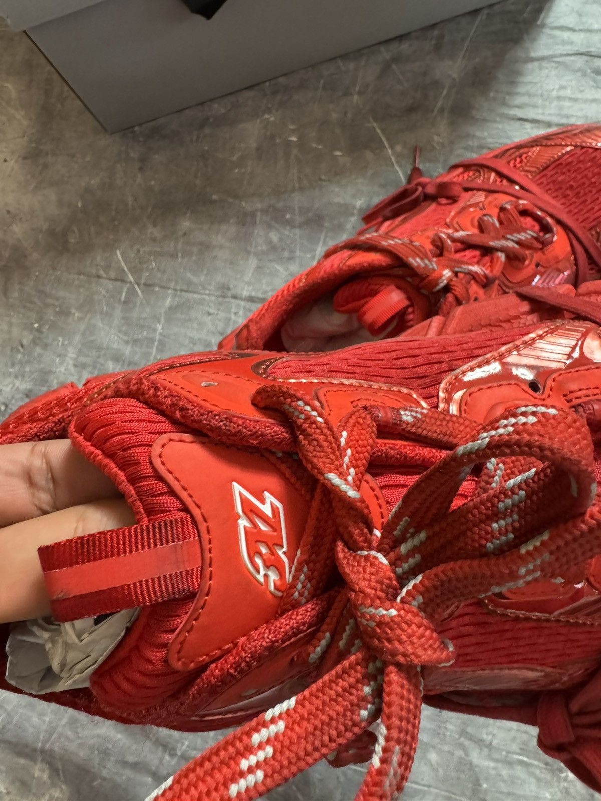 Balenciaga Balenciaga 3XL Distressed Sneakers in Red Size US 13 / EU 46 - 6 Thumbnail