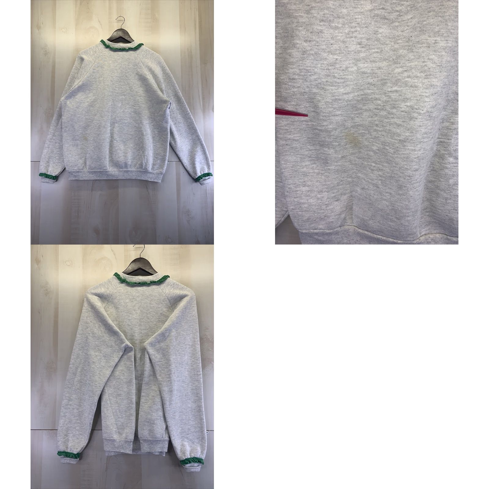 Jerzees VINTAGE Jerzees Womens Rabbit Gardening Crocheted Collar/Cuffs Sweatshirt XL-6767 Shirt Womens XL Cotton Blend 1990s Size XL / US 12-14 / IT 48-50 - 8 Thumbnail