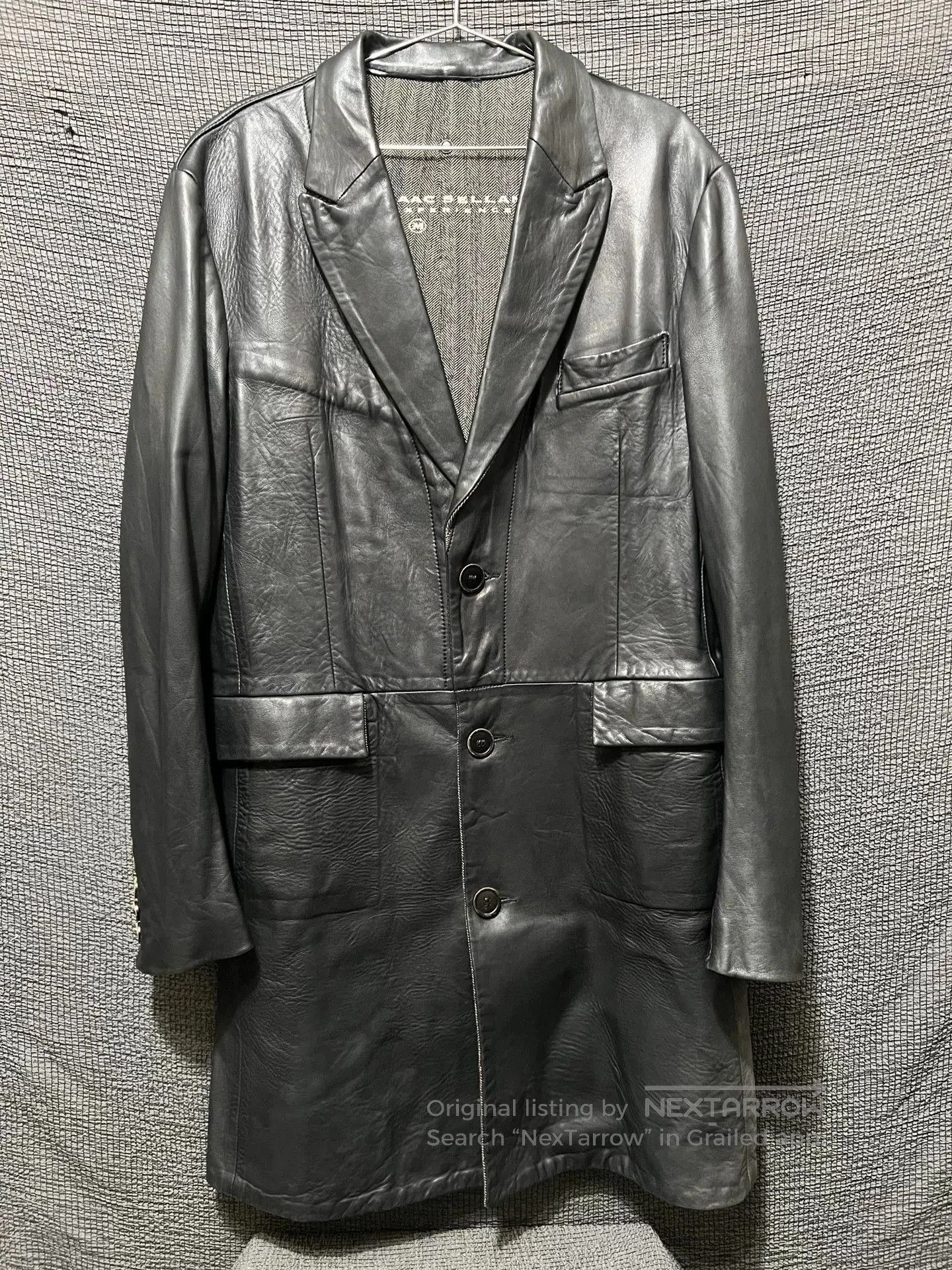 Isaac Sellam Experience dark leather overcoat by isaac sellam experience. Size US M / EU 48-50 / 2 - 1 Thumbnail