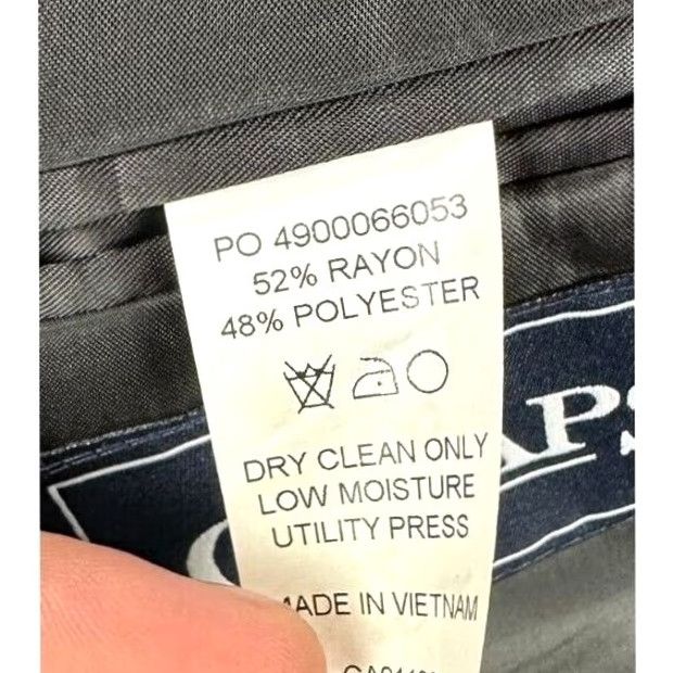 Chaps Chaps Blazer Mens 46R Grey Two-Button Tuxedo Jacket Coat Suit Blazer New Yardage? Size 46R - 7 Thumbnail