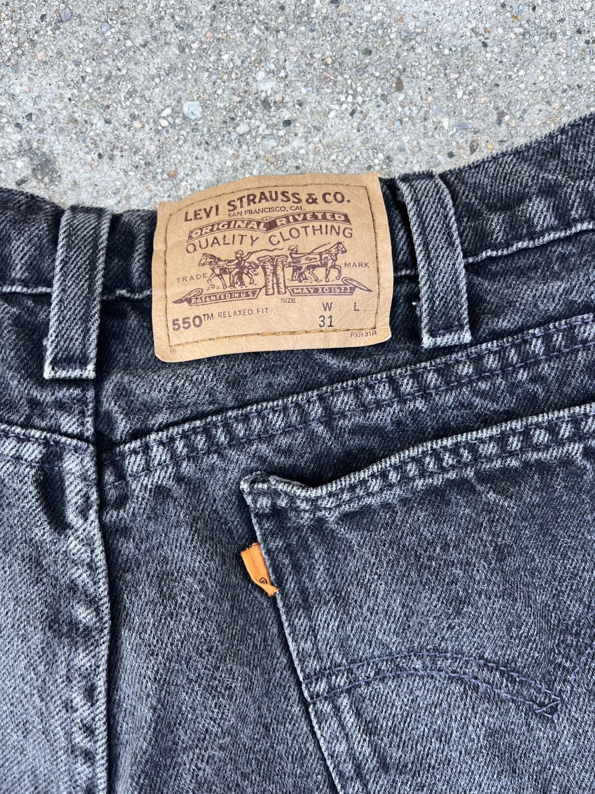 Levi's × Vintage Vintage Orange Tab Levi’s 550 Black Jean Shorts Denim Jorts Size US 29 - 4 Thumbnail
