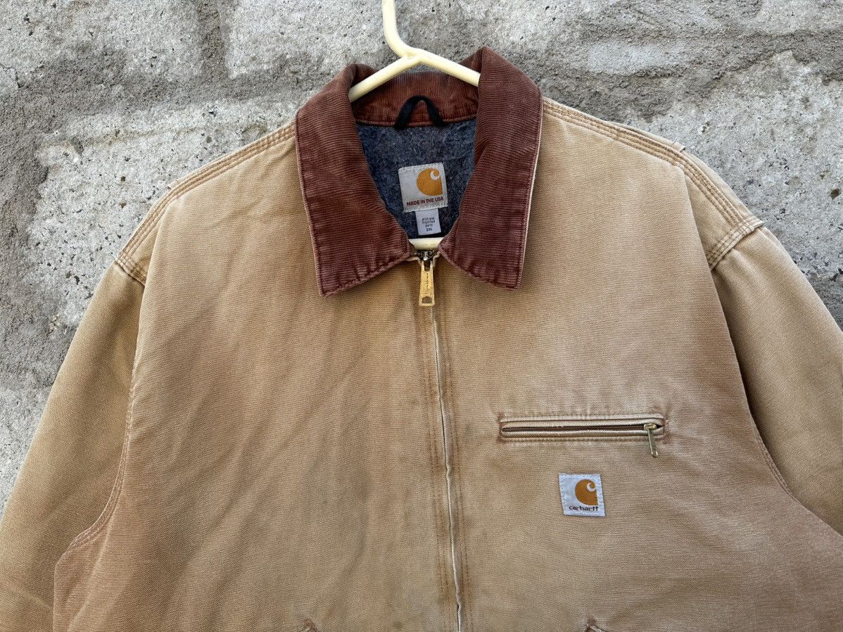 Carhartt 90's Faded Vintage Carhartt Detroit jacket J001 BRN Size US XXL / EU 58 / 5 - 3 Thumbnail