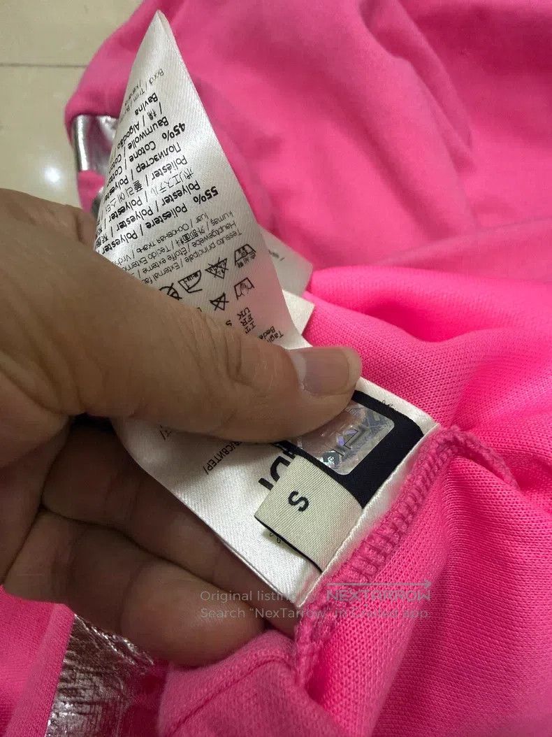 Fendi Fendi Pink Hoodie Sweatshirt - Letter Embroidery on Sleeve Size S / US 4 / IT 40 - 8 Thumbnail