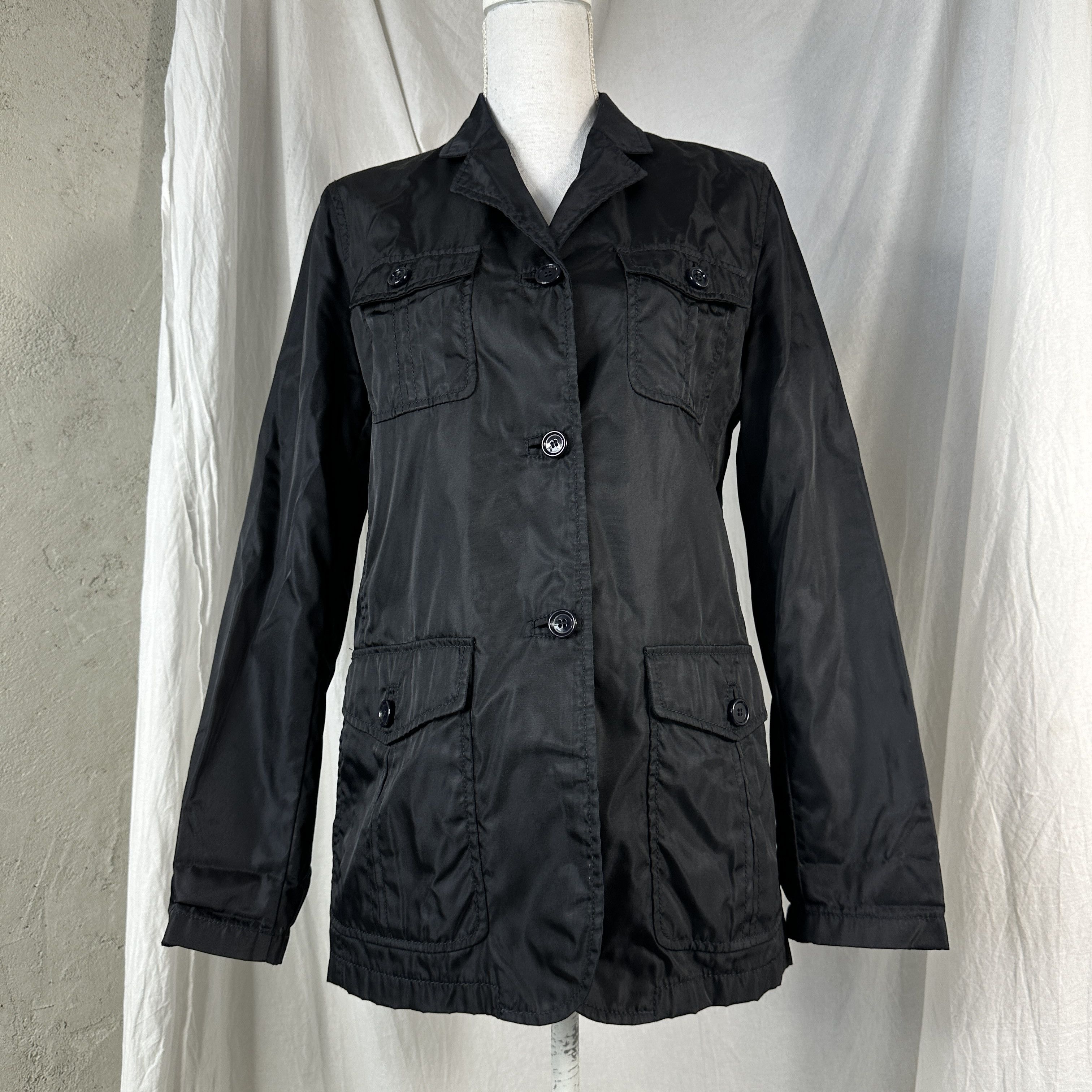 Prada × Vintage Vintage Nylon Preppy Elegant Old Money Prada Coat 00s Size M / US 6-8 / IT 42-44 - 2 Thumbnail