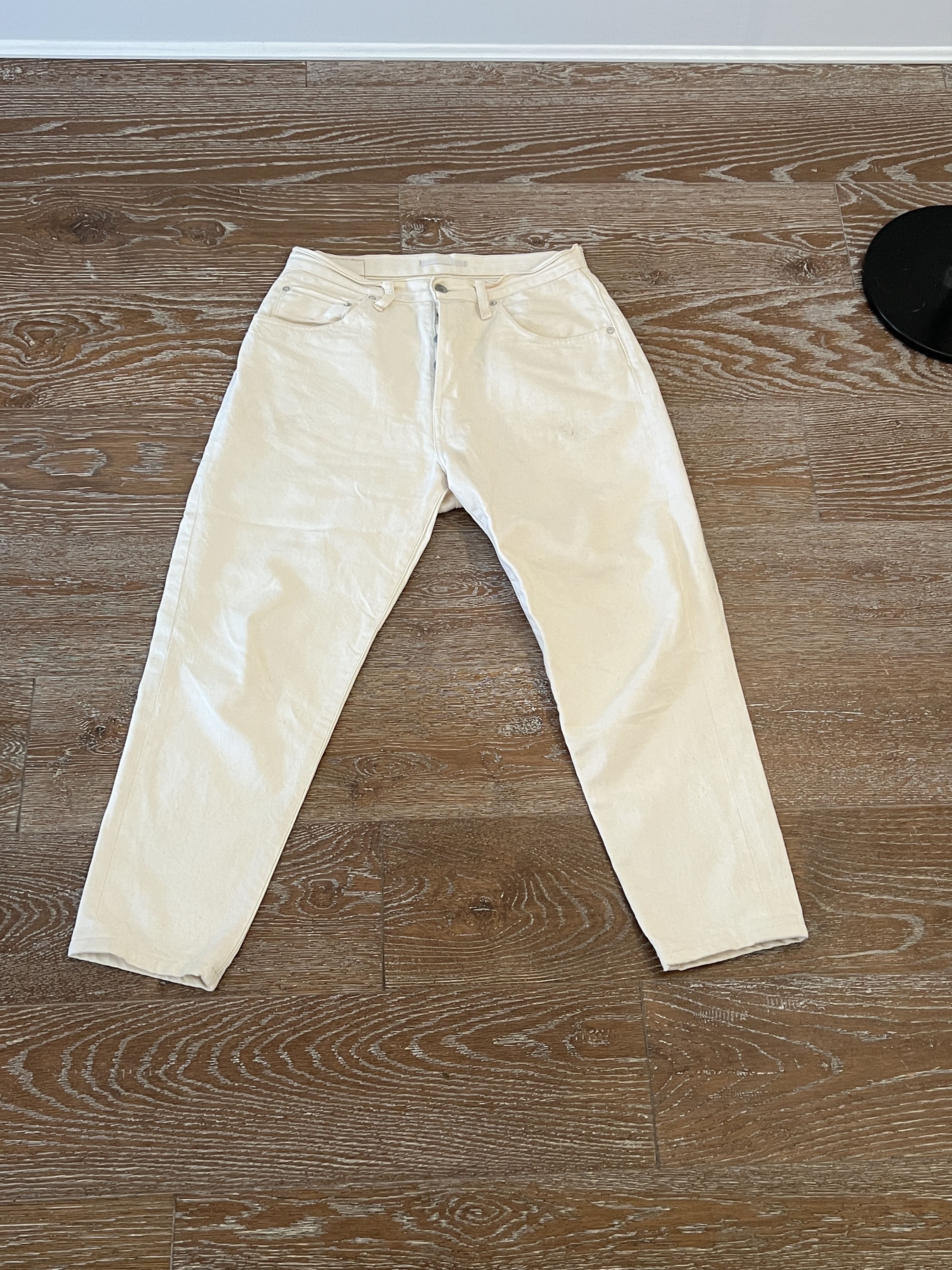 HATSKI Loose Tapered Denim (Washi) in Ecru Size US 30 / EU 46 - 1 Thumbnail
