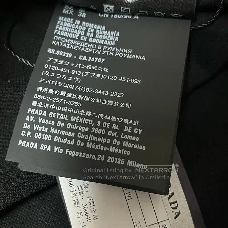Prada Prada Men's Black Cotton T-Shirt. Size US M / EU 48-50 / 2 - 6 Thumbnail