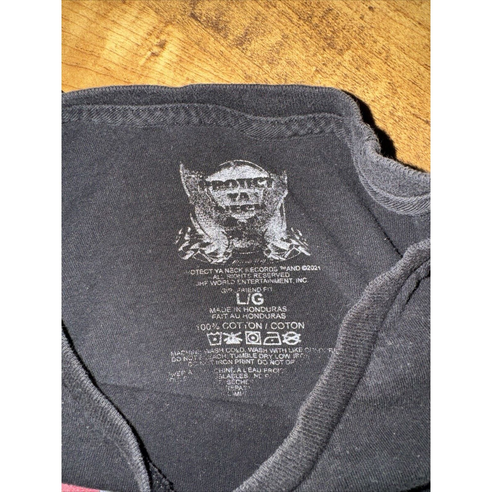 Band Tees × Vintage Wu Tang Clan Protect Ya Neck Records T-Shirt Black L 23x27 Size US L / EU 52-54 / 3 - 3 Thumbnail
