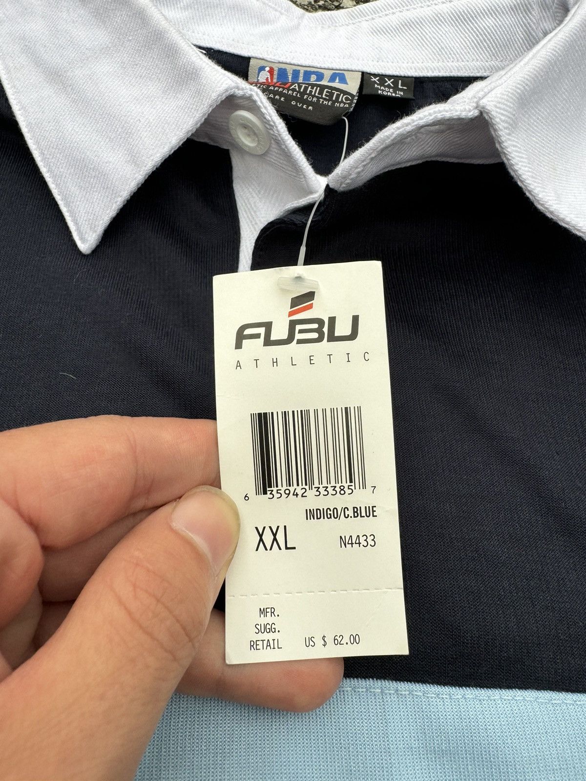 Fubu × NBA × Vintage Fubu Athletic NBA vintage polo shirt New jersey boxy rap Size US XXL / EU 58 / 5 - 7 Thumbnail