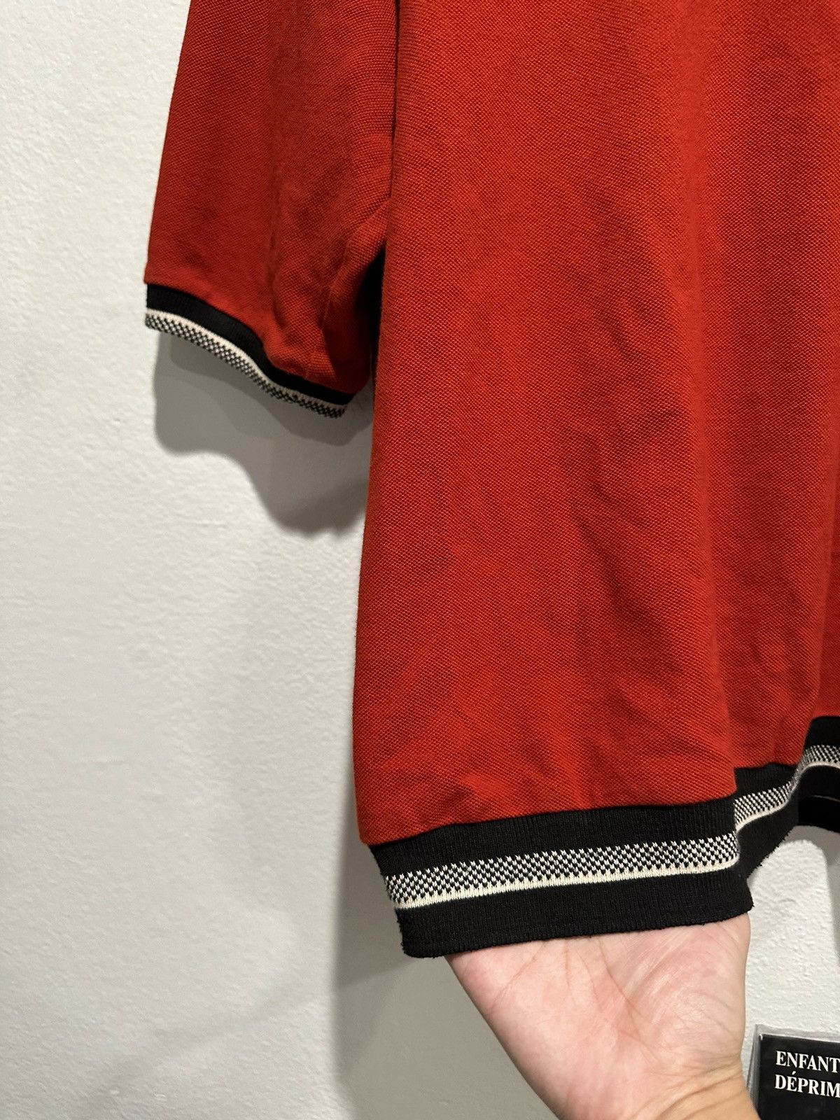 Enfants Riches Deprimes FW18 Checkered Trimmed V Neck Polo L Size US L / EU 52-54 / 3 - 3 Thumbnail