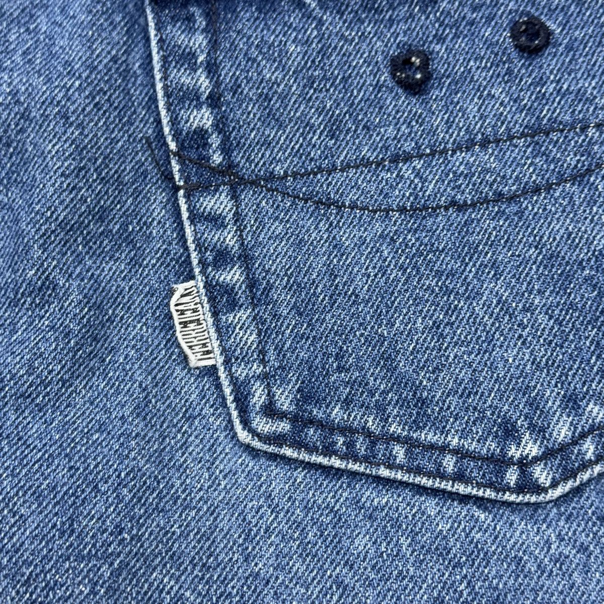 Ferre × Vintage Vintage Ferre Jeans Embroidered Logo Denim Skirt Size M Size 34" / US 12 / IT 48 - 15 Thumbnail