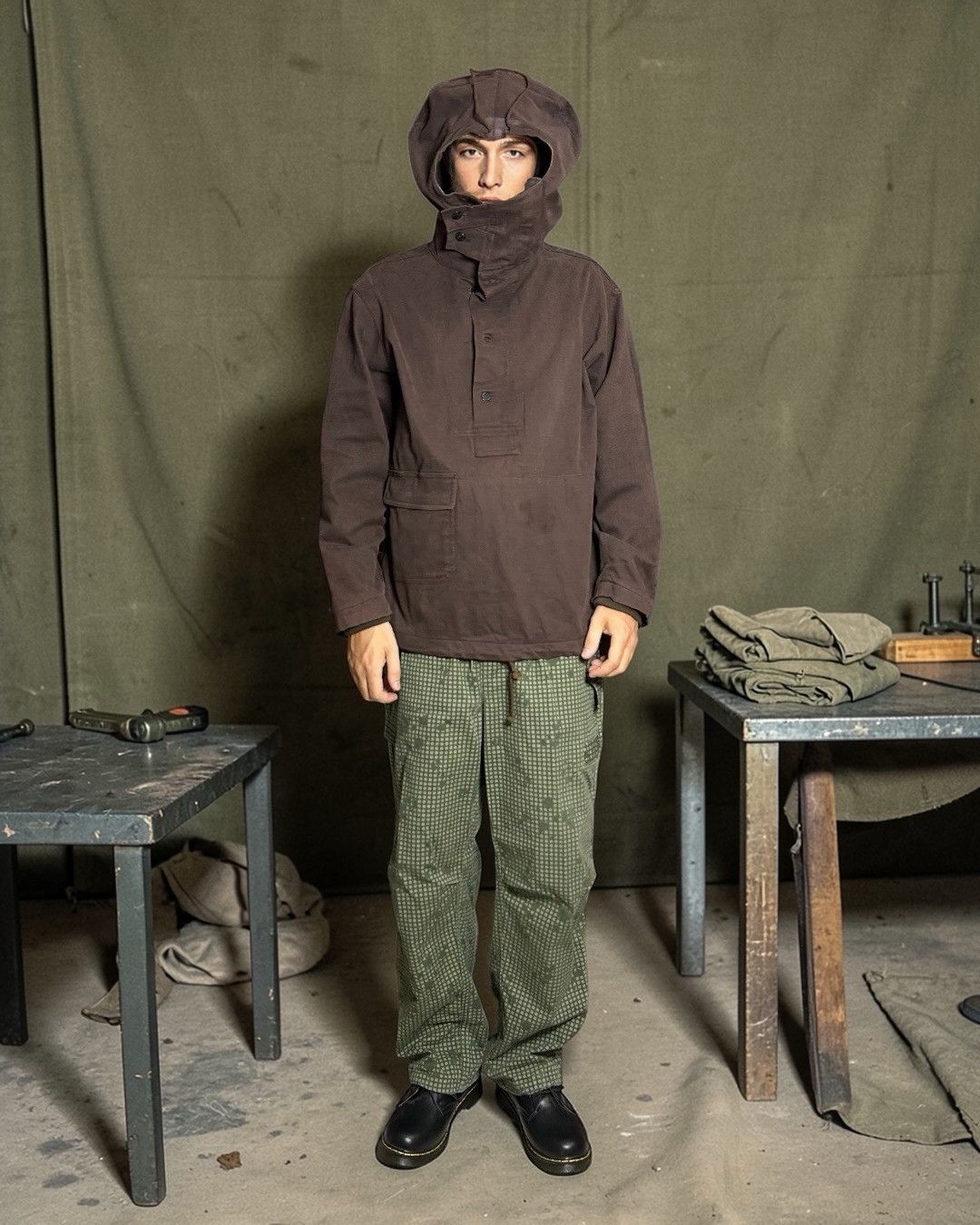 Number (N)ine Number (N)ine BRTH:BREATH Hemp Anti-Gas Smock Anorak Size US L / EU 52-54 / 3 - 6 Thumbnail