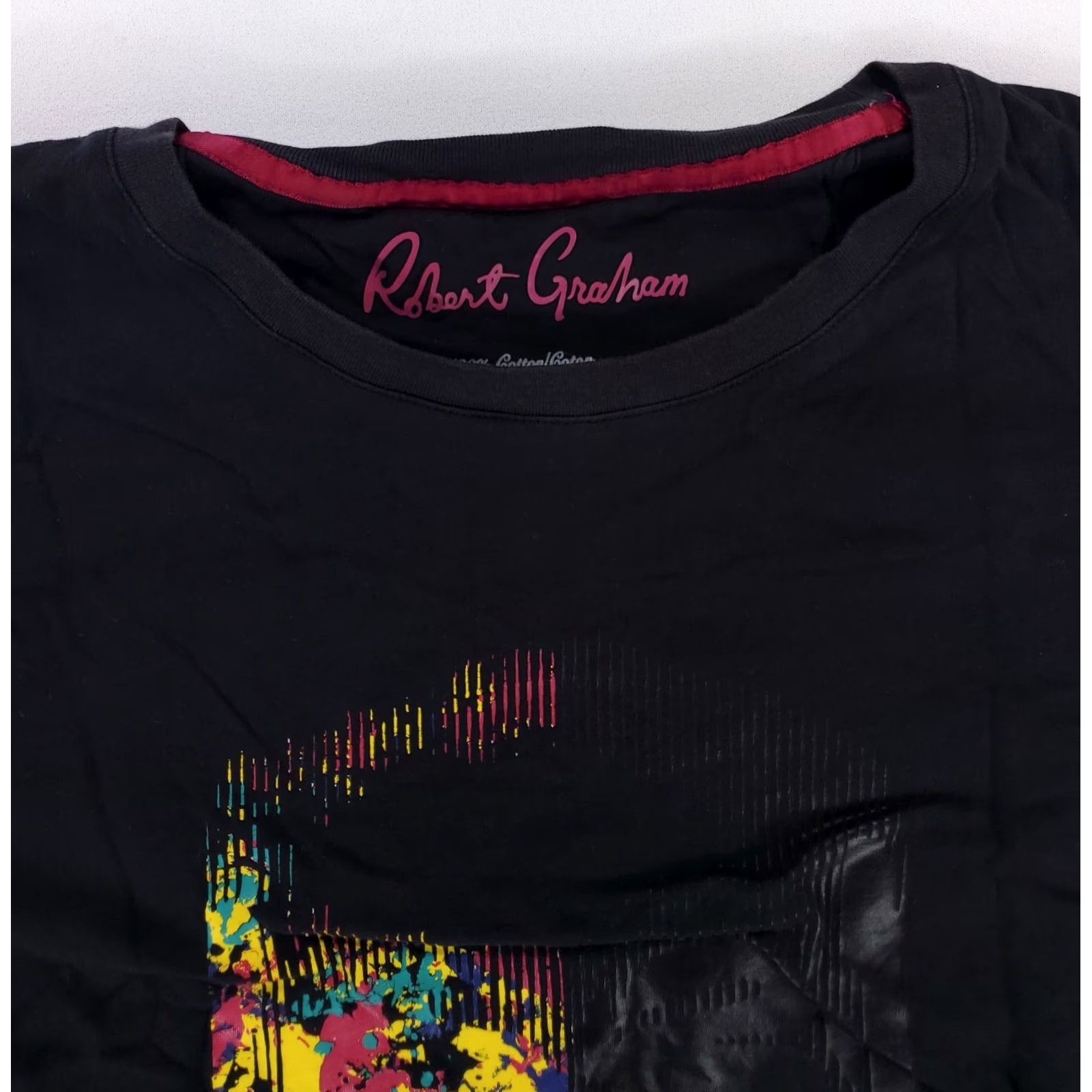 Robert Graham Robert Graham T Shirt Short Sleeve Black Abstract Face Graphic Mens XXL Size US XXL / EU 58 / 5 - 2 Thumbnail