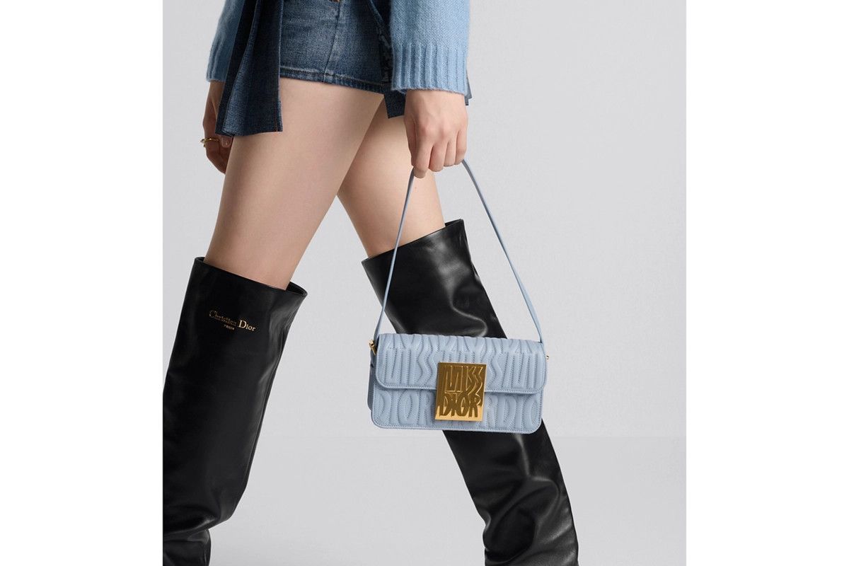 Dior o1bcso1str0226 Size:OS/Miss Dior Flap Bag in Pale Blue Size ONE SIZE - 8 Thumbnail