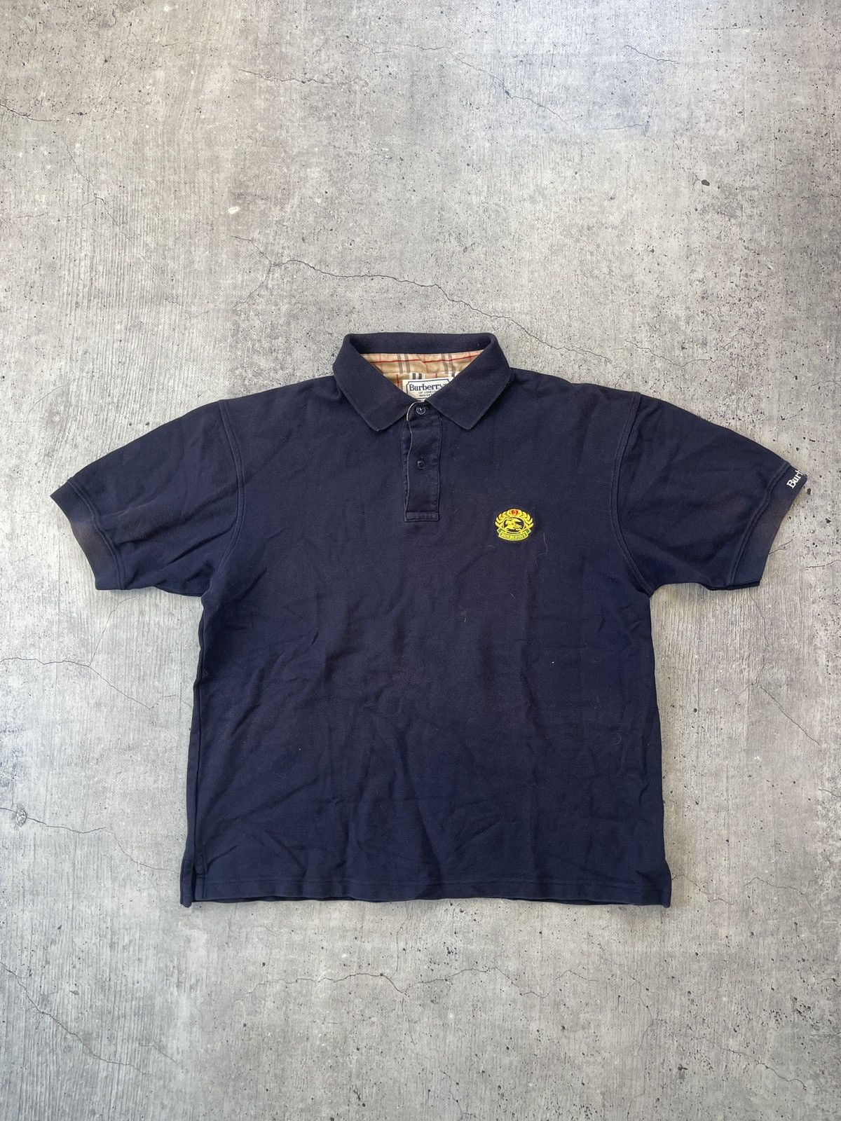 Burberry Vintage Burberrys Polo Buttons Ups t shirt Size US XL / EU 56 / 4 - 1 Thumbnail