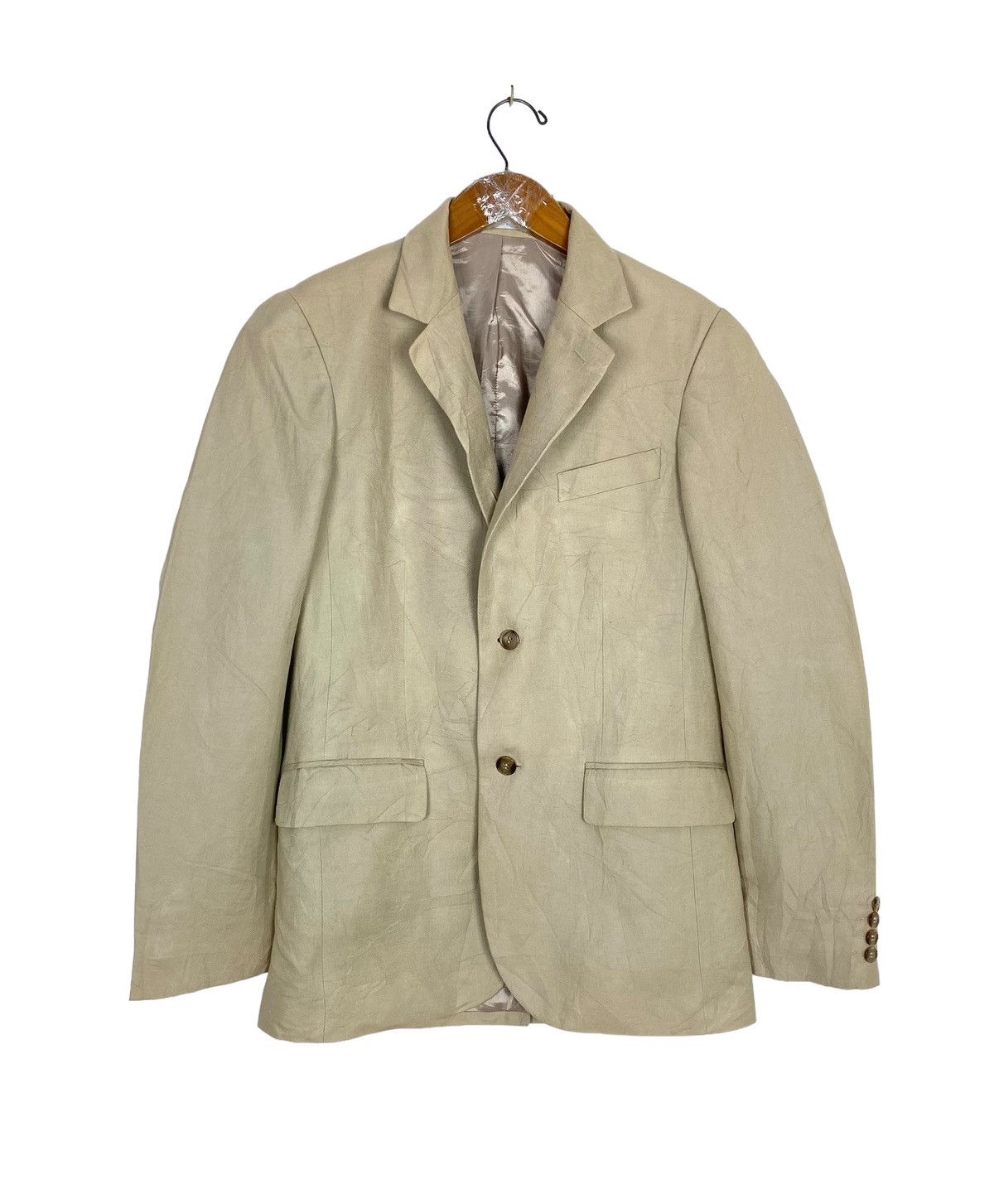 agnes b. Rare ‼️ Vintage Agnes B Homme Cotton Blazer Made in France Size US S / EU 44-46 / 1 - 1 Thumbnail