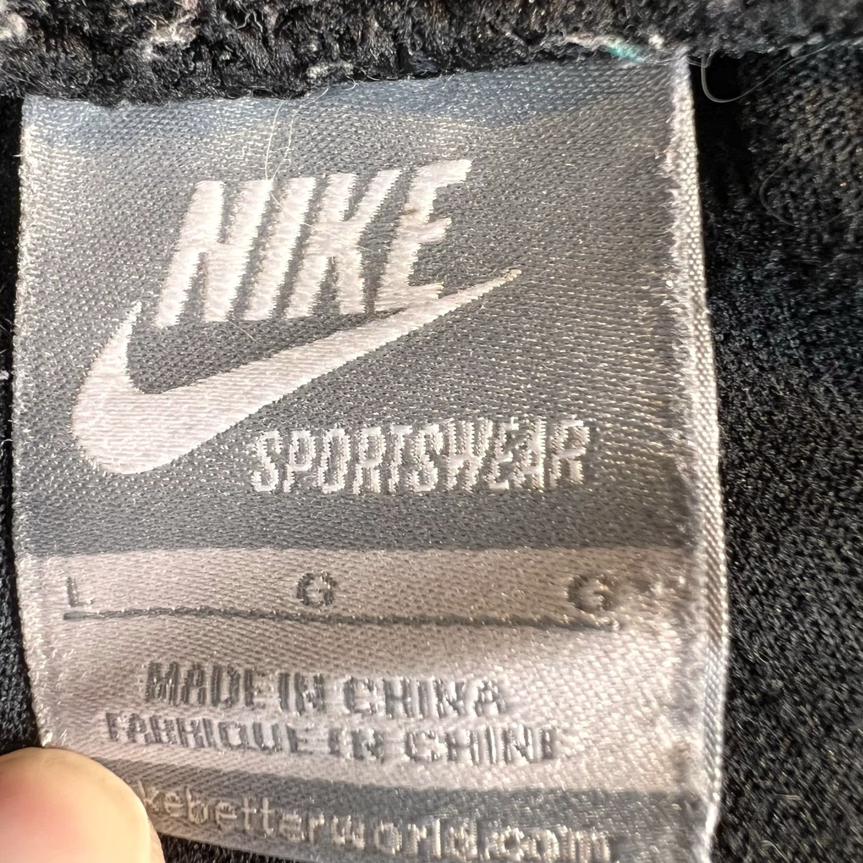 Nike VINTAGE Nike Sportswear Track Pants Mens L Black Striped Swoosh Y2K Size US 33 - 3 Thumbnail