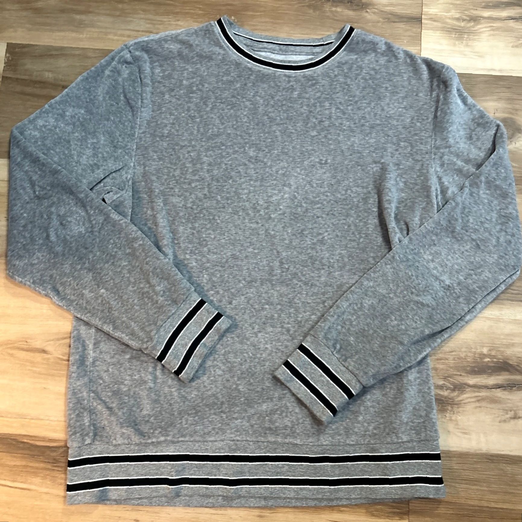 American Eagle Outfitters American Eagle Outfitters Sweater Mens M Crew Neck Gray Blue Standard Fit Ringer Long Sleeve Pullover Cotton Polyester Denim Knit? Size US M / EU 48-50 / 2 - 2 Thumbnail