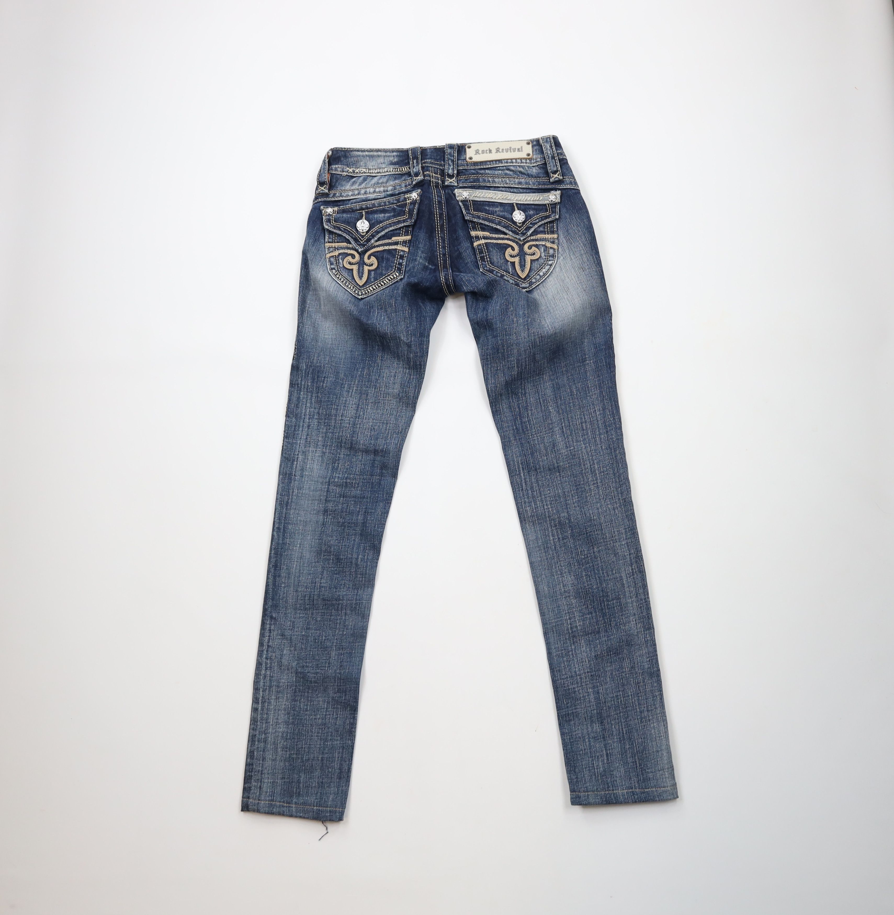 Rock Revival × Vintage Rock Revival Thick Stitch Gwen Skinny Leg Denim Jeans Blue Size 26" / US 2 / IT 38 - 5 Thumbnail
