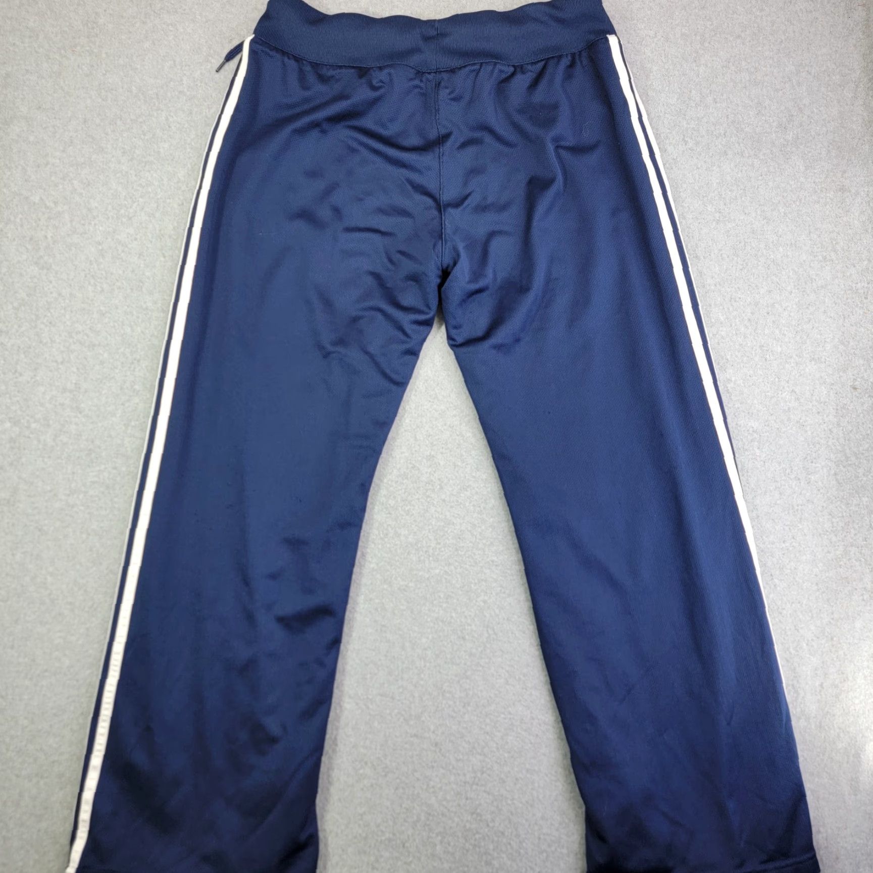Adidas Adidas 3 Stripes Track Pants Navy Blue Athletic Workout Men's L Baggy y2k Pants Size US 33 - 6 Thumbnail