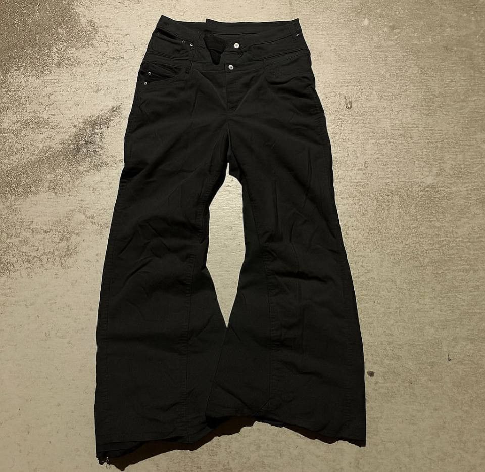 Japanese Brand Custom Black Baggy Distressed Jeans Painted Wide Leg Size US 31 - 1 Thumbnail