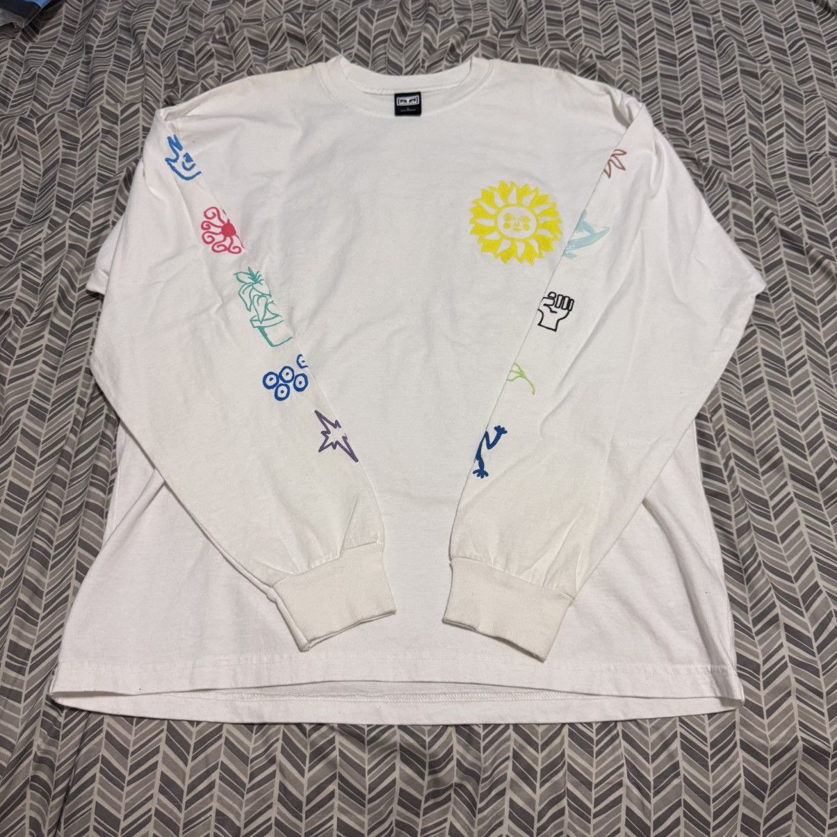 Obey Peace Justice Equality Long Sleeve T-Shirt - White Size US L / EU 52-54 / 3 - 1 Thumbnail