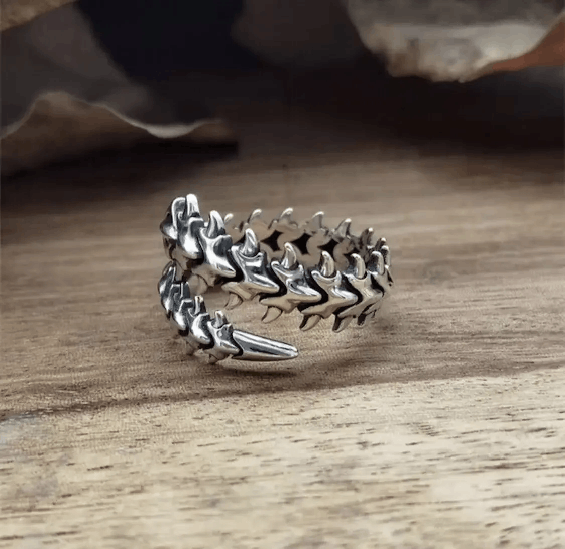 Jewelry Spine Bones Skeleton Ring Size ONE SIZE - 4 Thumbnail